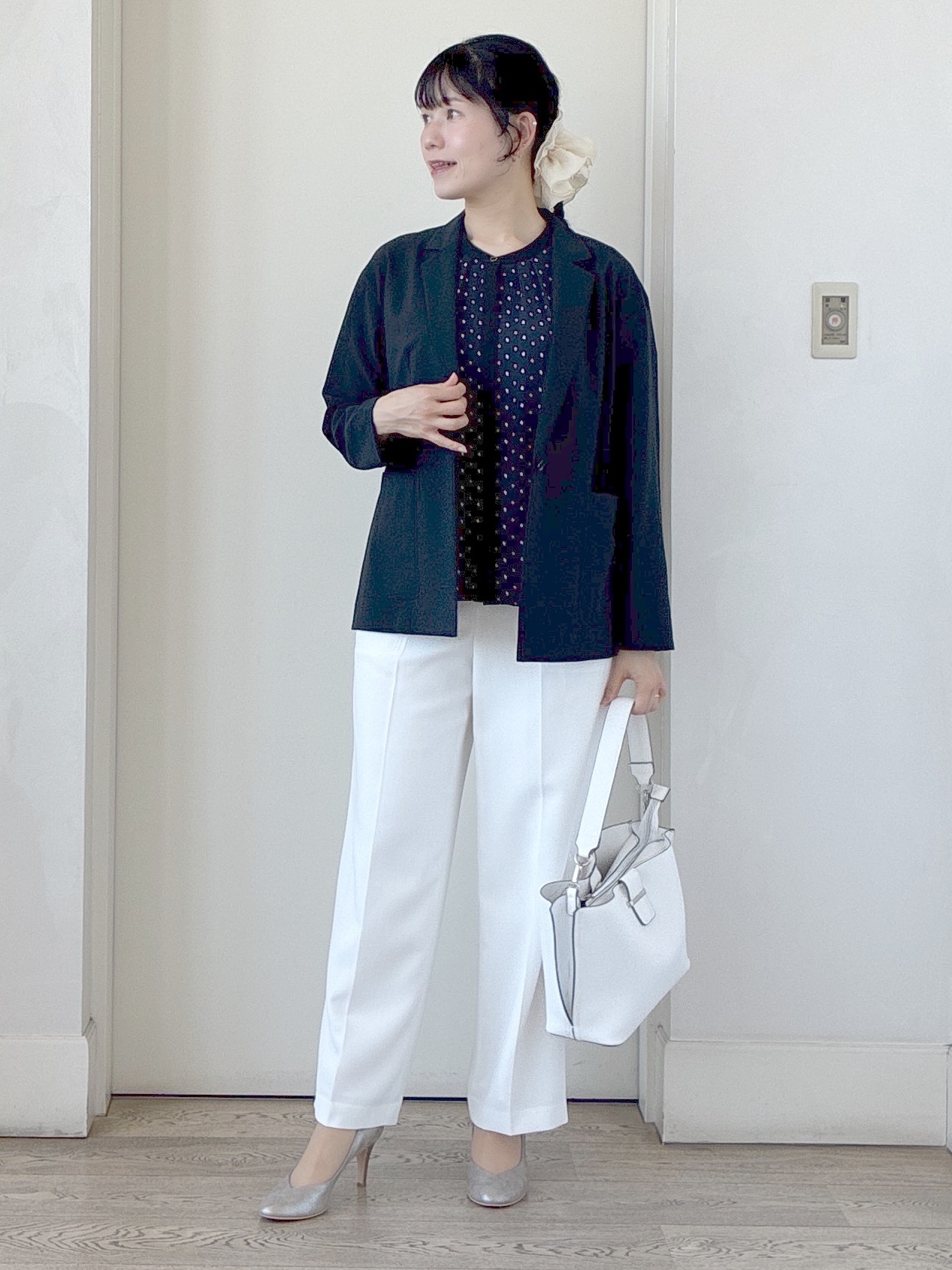  beni_gingerさんの「Reflect｜【SS-4Lサイズ／接触冷感／シワになりにくい】リラクシーテーラードジャケット」を使ったコーディネート