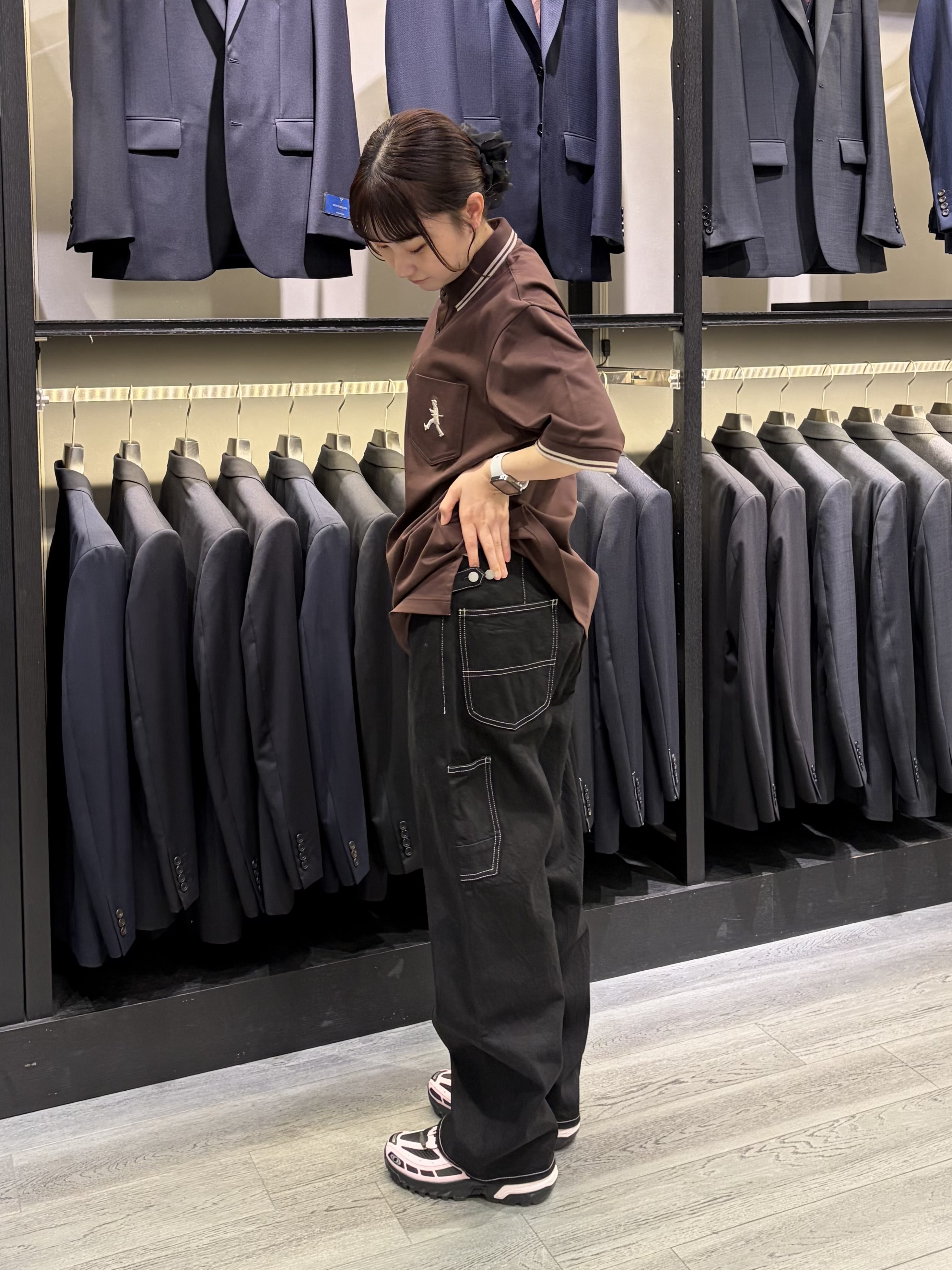 ウララさんの「TAKEO KIKUCHI｜【Made in JAPAN】ドモドソーラ ゴムメッシュベルト」を使ったコーディネート
