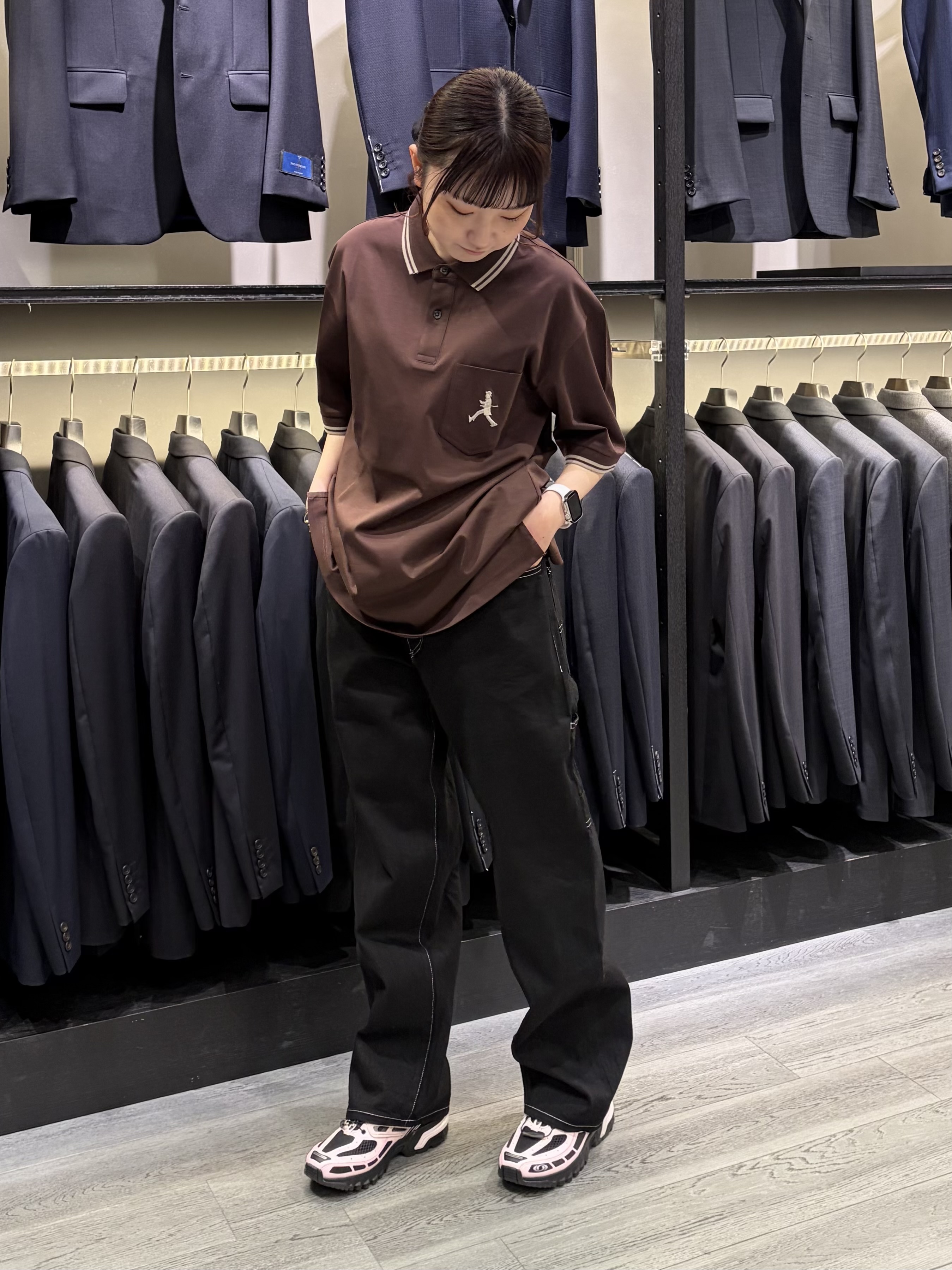 ウララさんの「TAKEO KIKUCHI｜【Made in JAPAN】ドモドソーラ ゴムメッシュベルト」を使ったコーディネート
