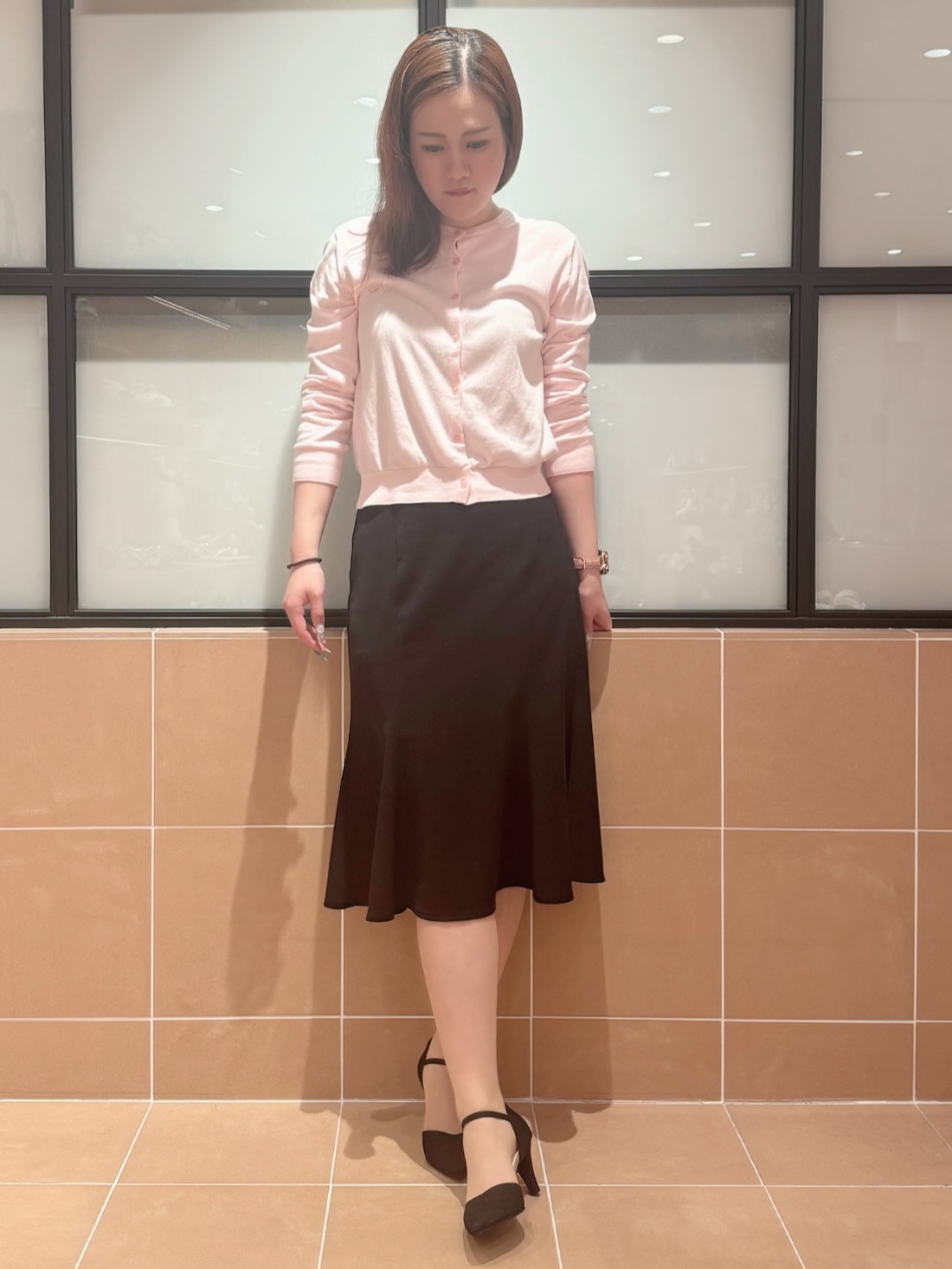 すみれさんの「ESPERANZA｜アンクルストラップパンプス」を使ったコーディネート