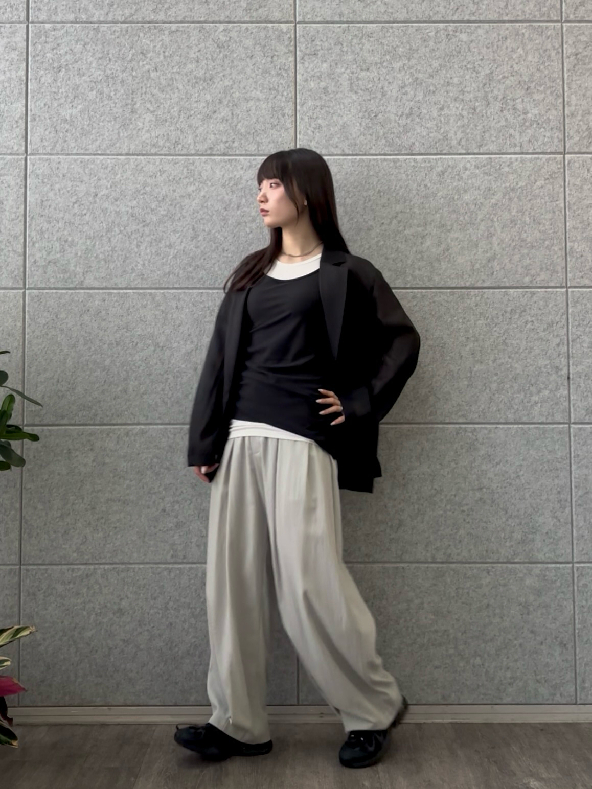 ibukiさんの「INDIVI｜シャーリングレイヤータンク」を使ったコーディネート