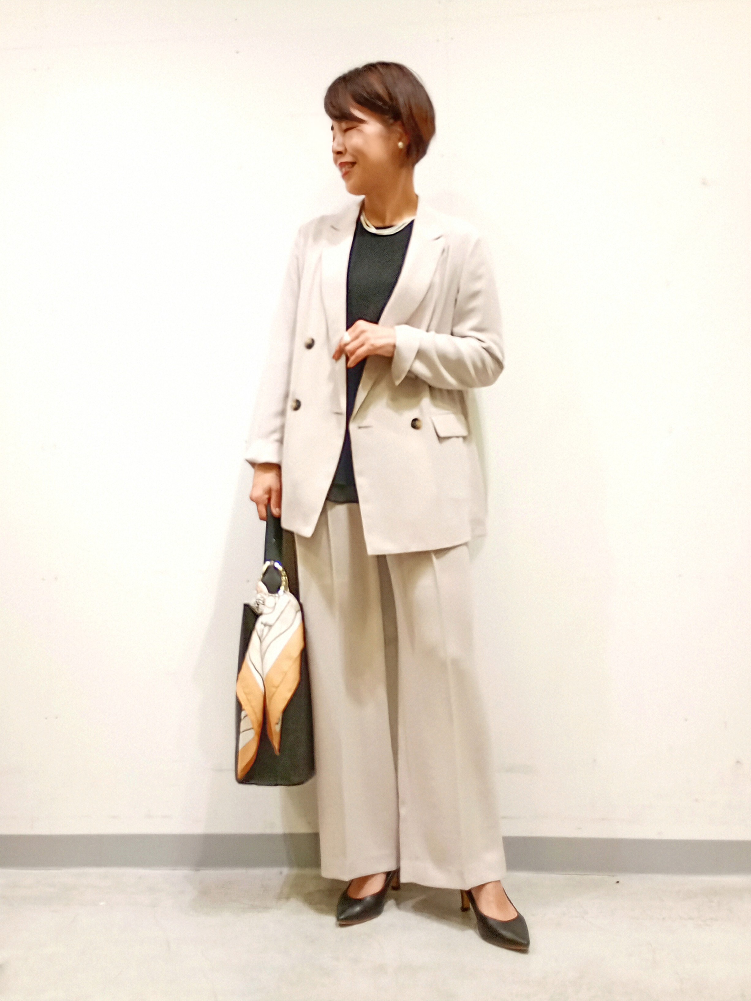 Kさんの「INDIVI｜【着る日傘／SETUP可能】ビスチェレイヤード風トップス」を使ったコーディネート