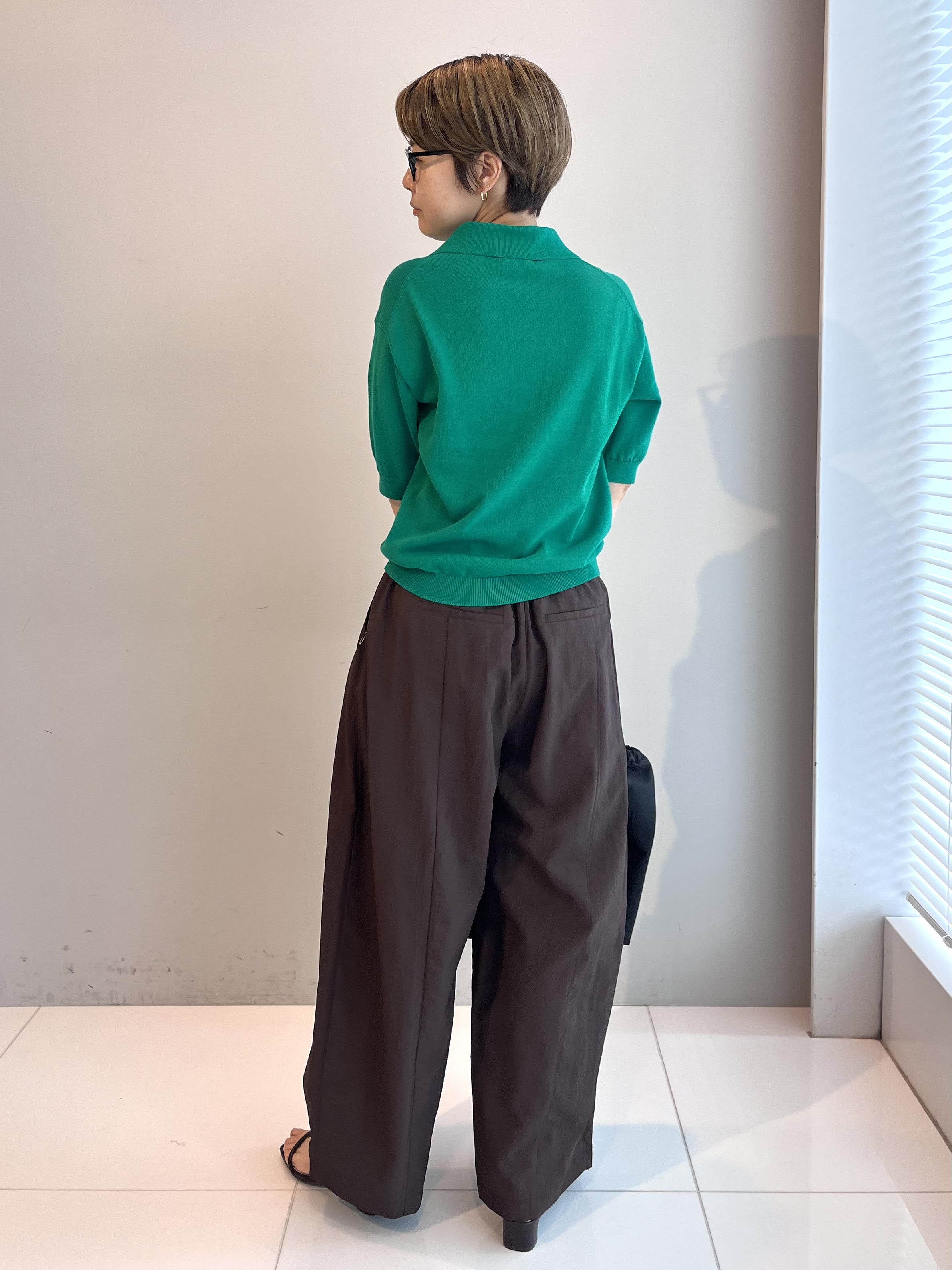 Mariko.Sさんの「OPAQUE.CLIP｜ビッグポロ衿ニット【洗濯機OK】」を使ったコーディネート