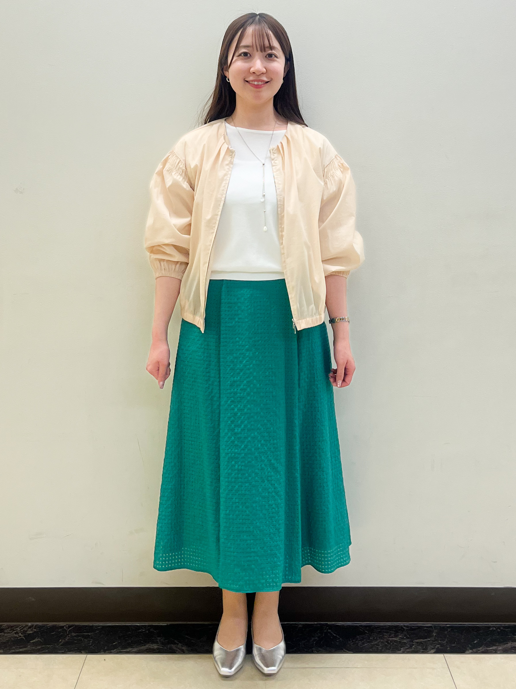 mikikoさんの「Reflect｜フロントファスナーシアーブルゾン」を使ったコーディネート
