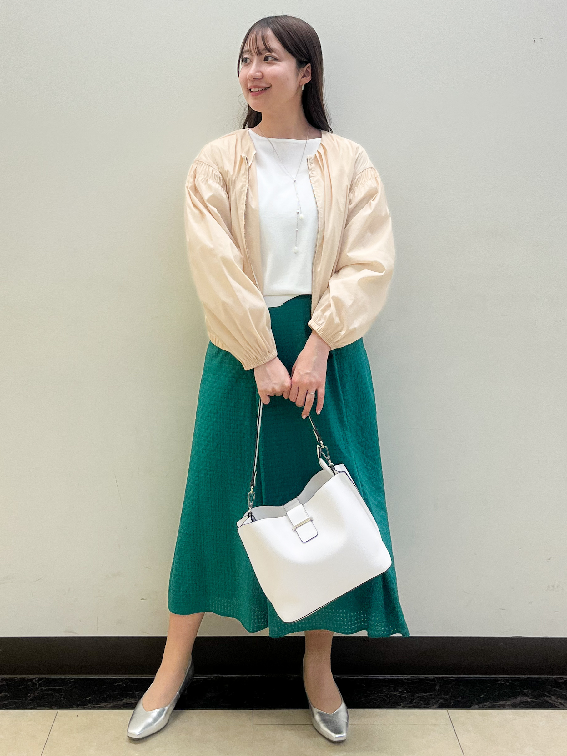 mikikoさんの「Reflect｜フロントファスナーシアーブルゾン」を使ったコーディネート