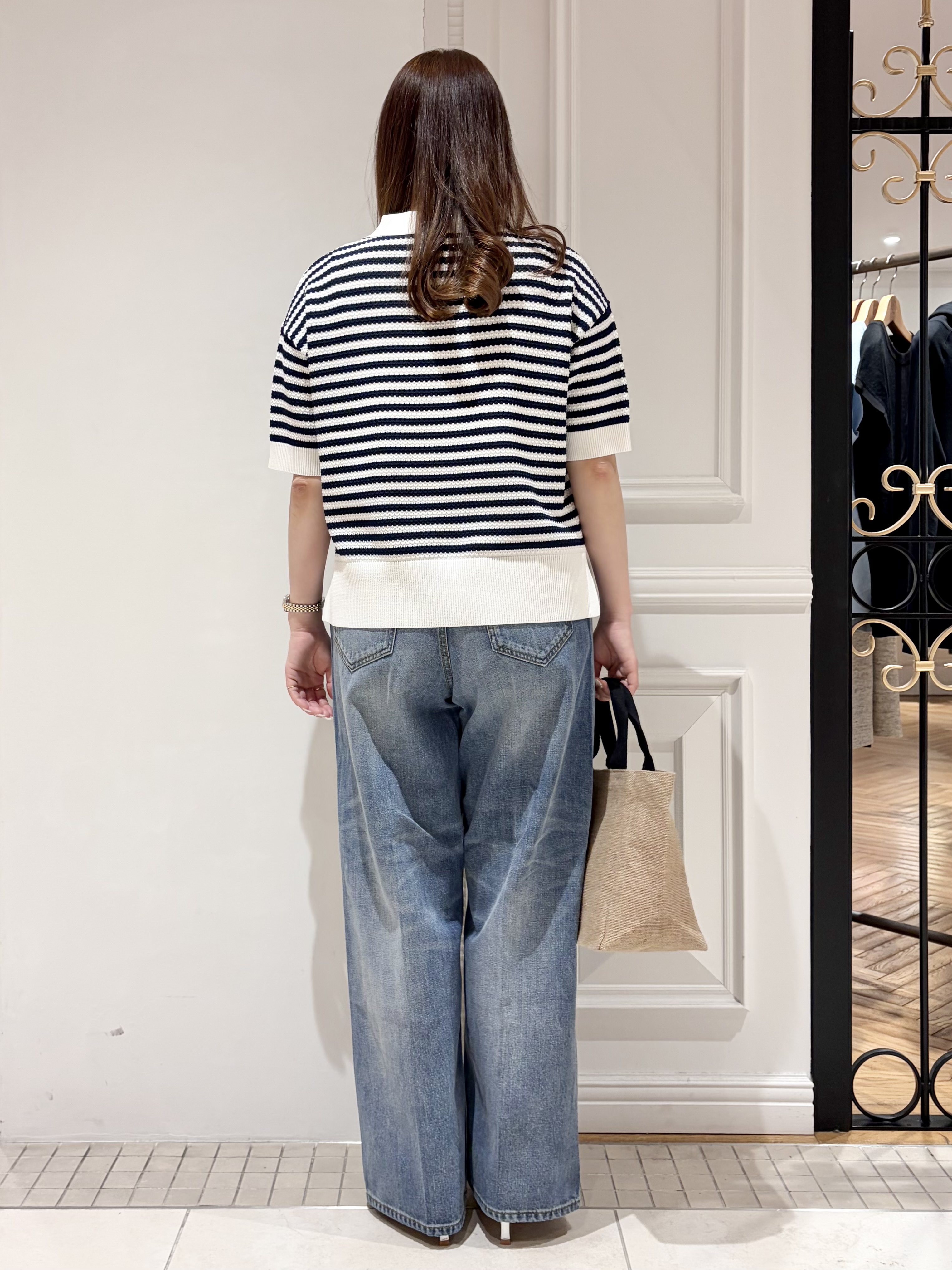minowaさんの「DRESSTERIOR｜ウォッシャブルスキッパークロップドニット」を使ったコーディネート