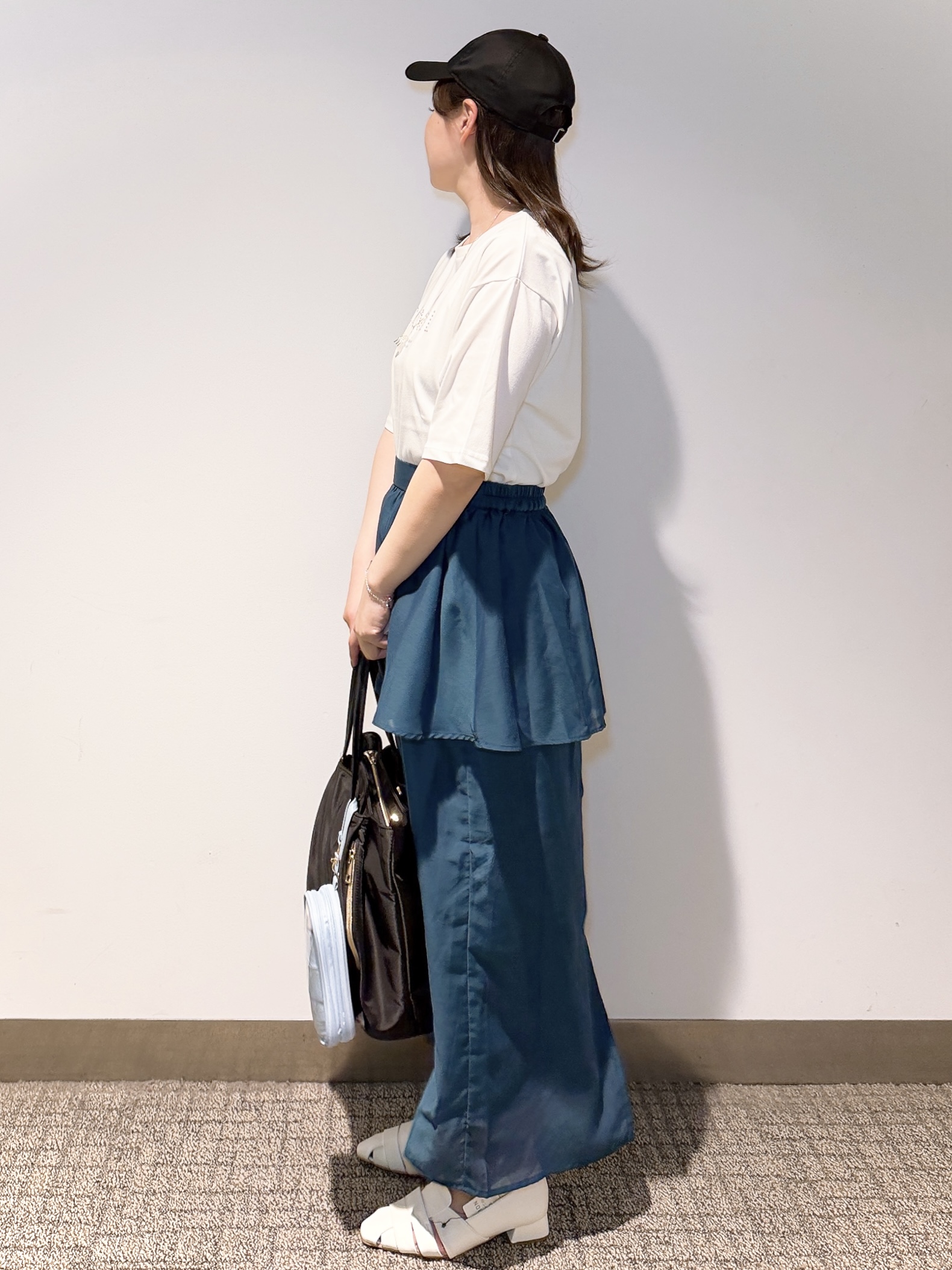 みーさんの「grove｜【UVカット/接触冷感】プリントアソート5分袖Tシャツ」を使ったコーディネート
