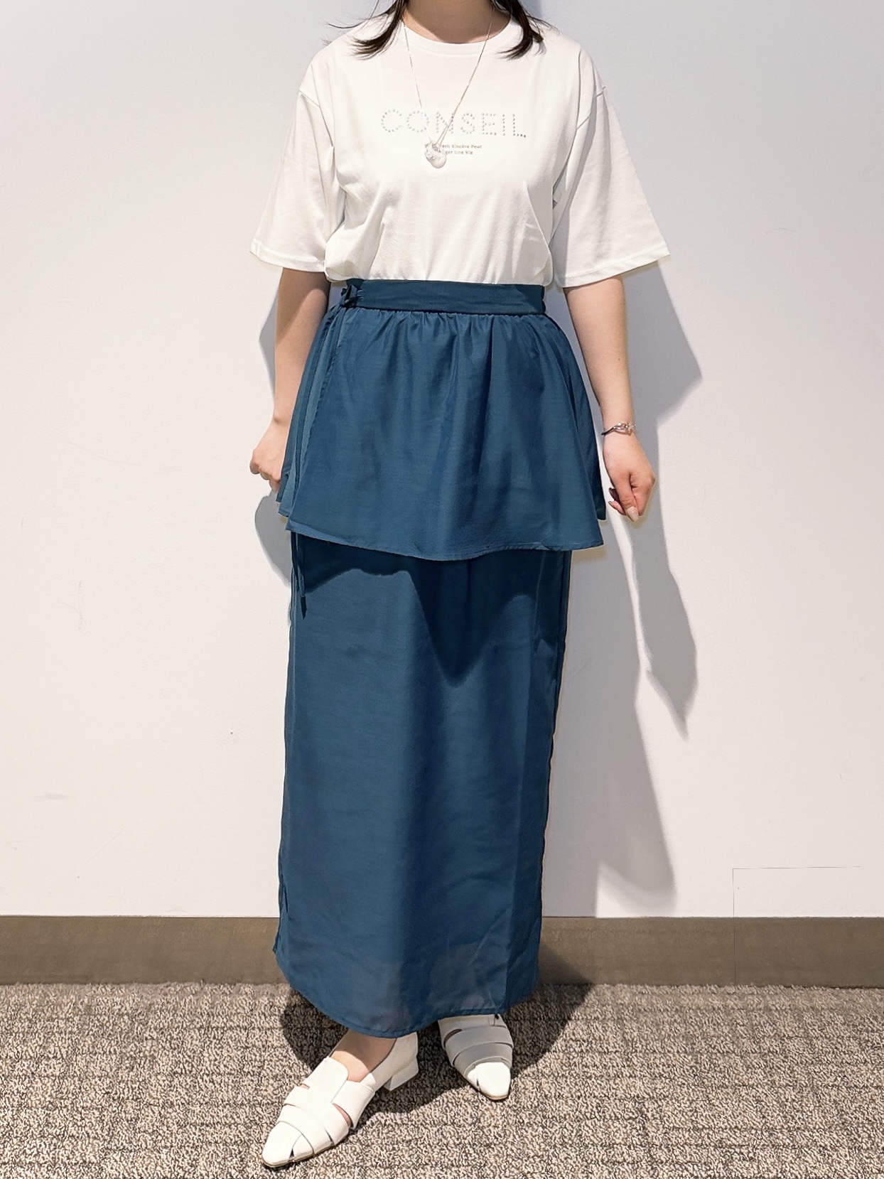 みーさんの「grove｜【UVカット/接触冷感】プリントアソート5分袖Tシャツ」を使ったコーディネート