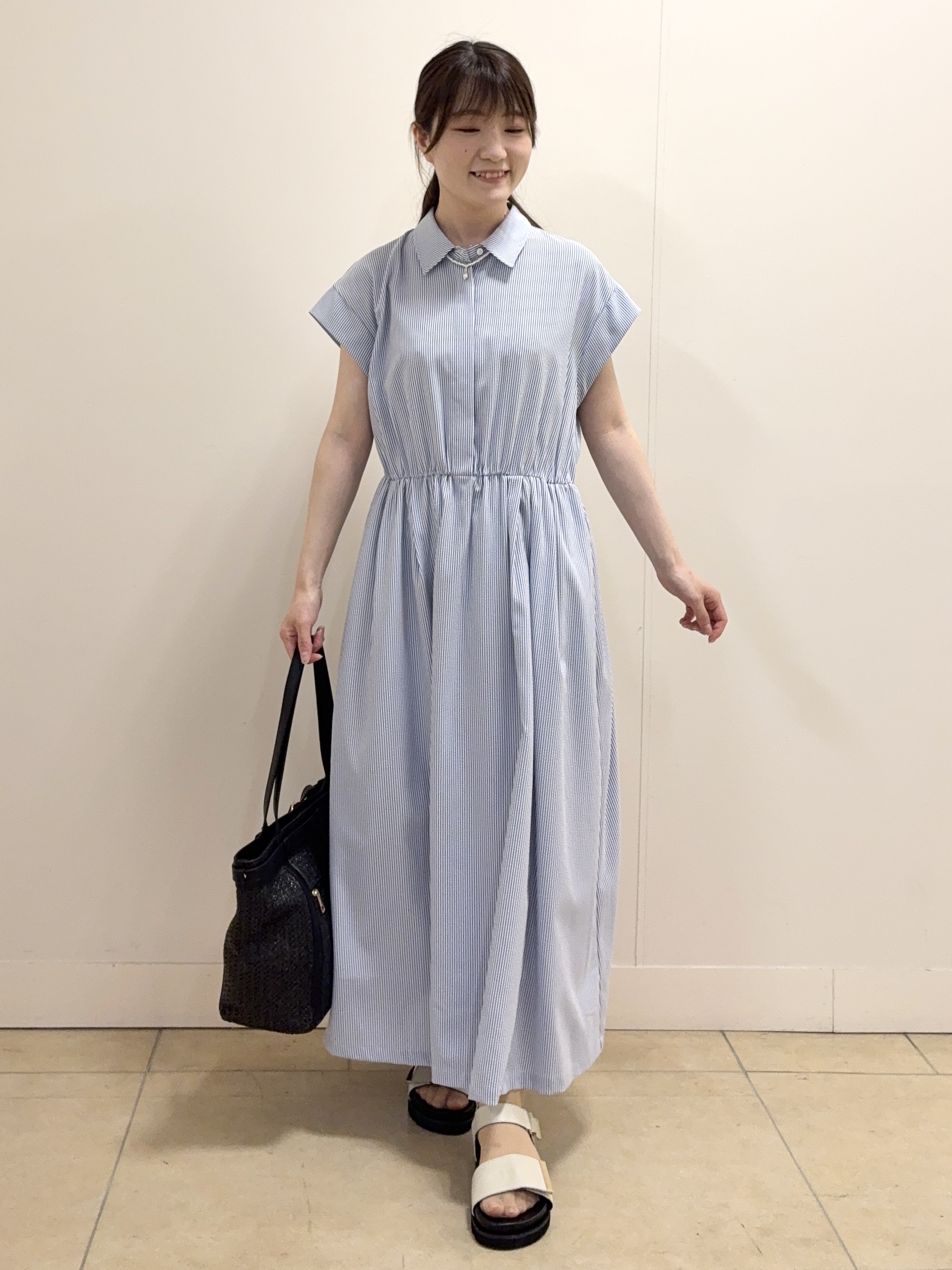 mikiさんの「Reflect｜フレンチスリーブシャツワンピース」を使ったコーディネート
