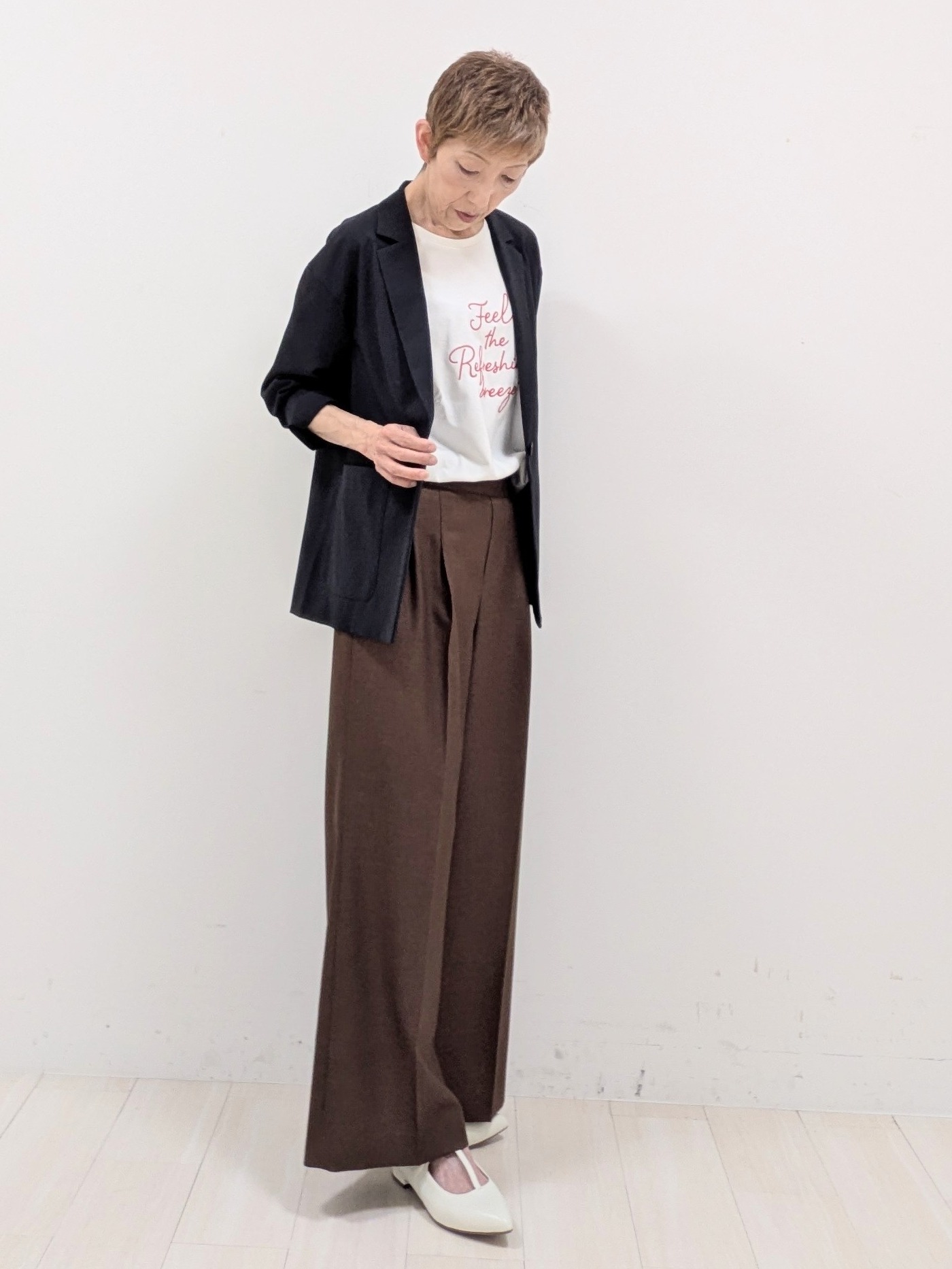 sachiさんの「Reflect｜【SS-4Lサイズ／接触冷感／シワになりにくい】リラクシーテーラードジャケット」を使ったコーディネート