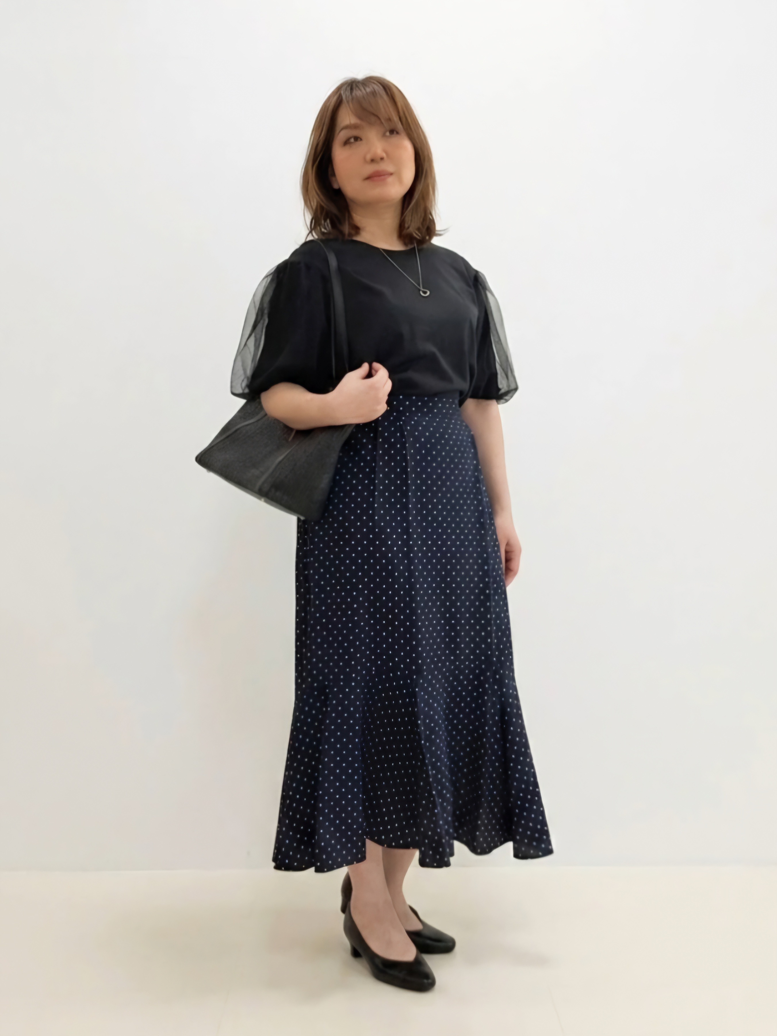 S.xuliさんの「Reflect｜【UVカット／接触冷感／吸水速乾】チュールスリーブプルオーバー」を使ったコーディネート
