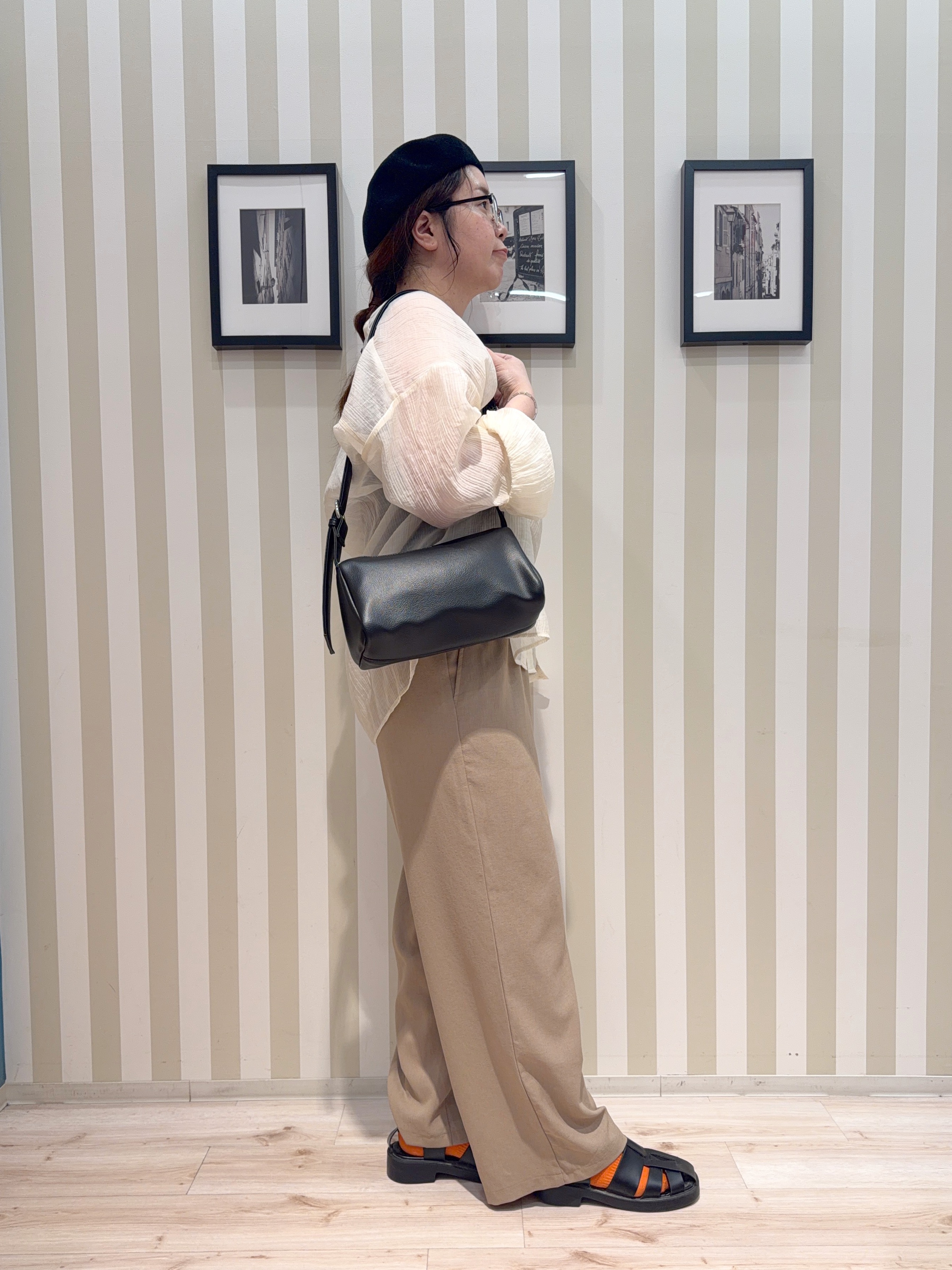 MIYUKIさんの「SHOO･LA･RUE｜【S-LL】大人のシアー感 風合い楽しむバンドカラーシャツ」を使ったコーディネート