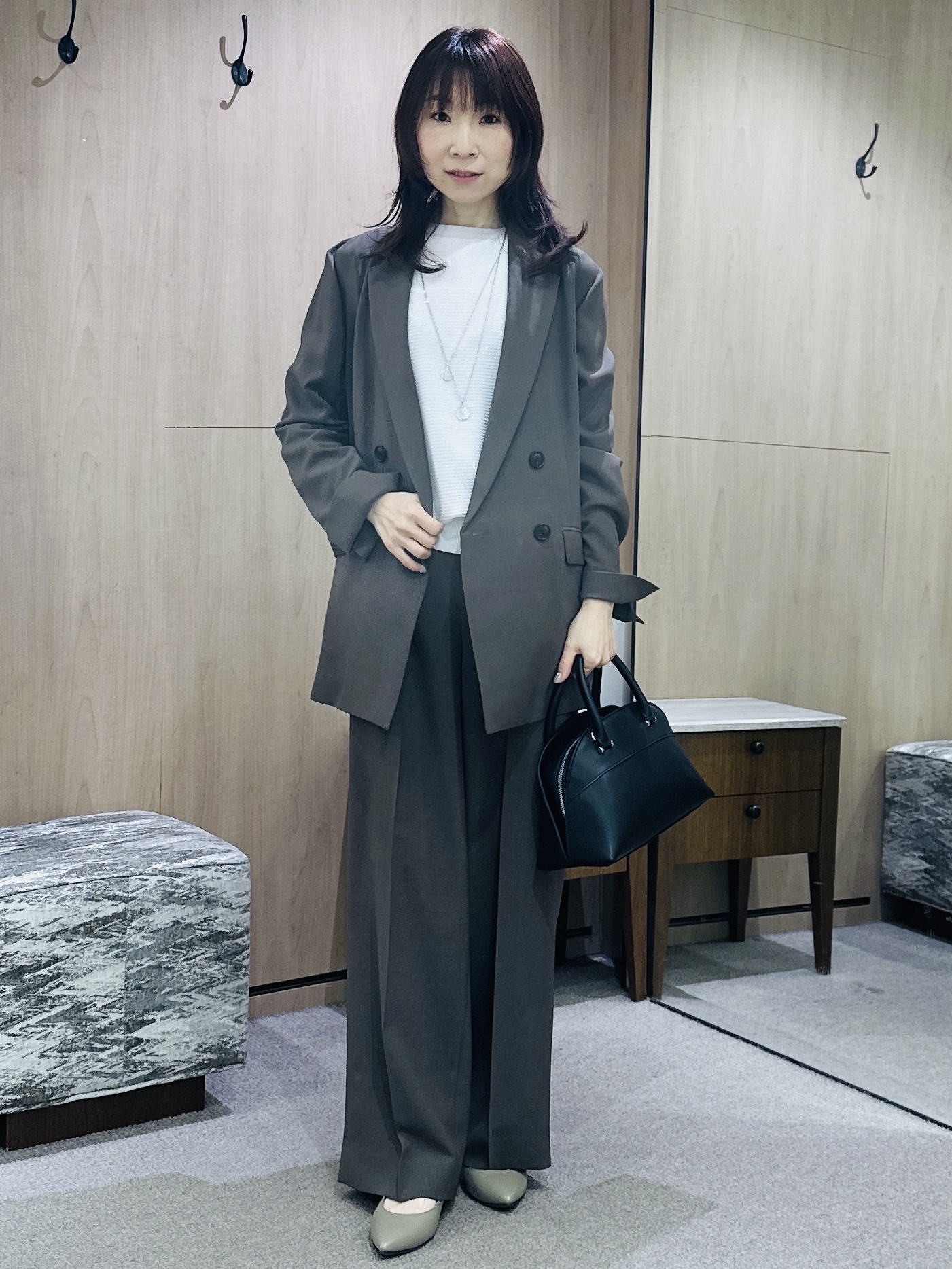 Miwaさんの「UNTITLED｜【アンサンブル可/洗える】配色ハイゲージニットトップス」を使ったコーディネート