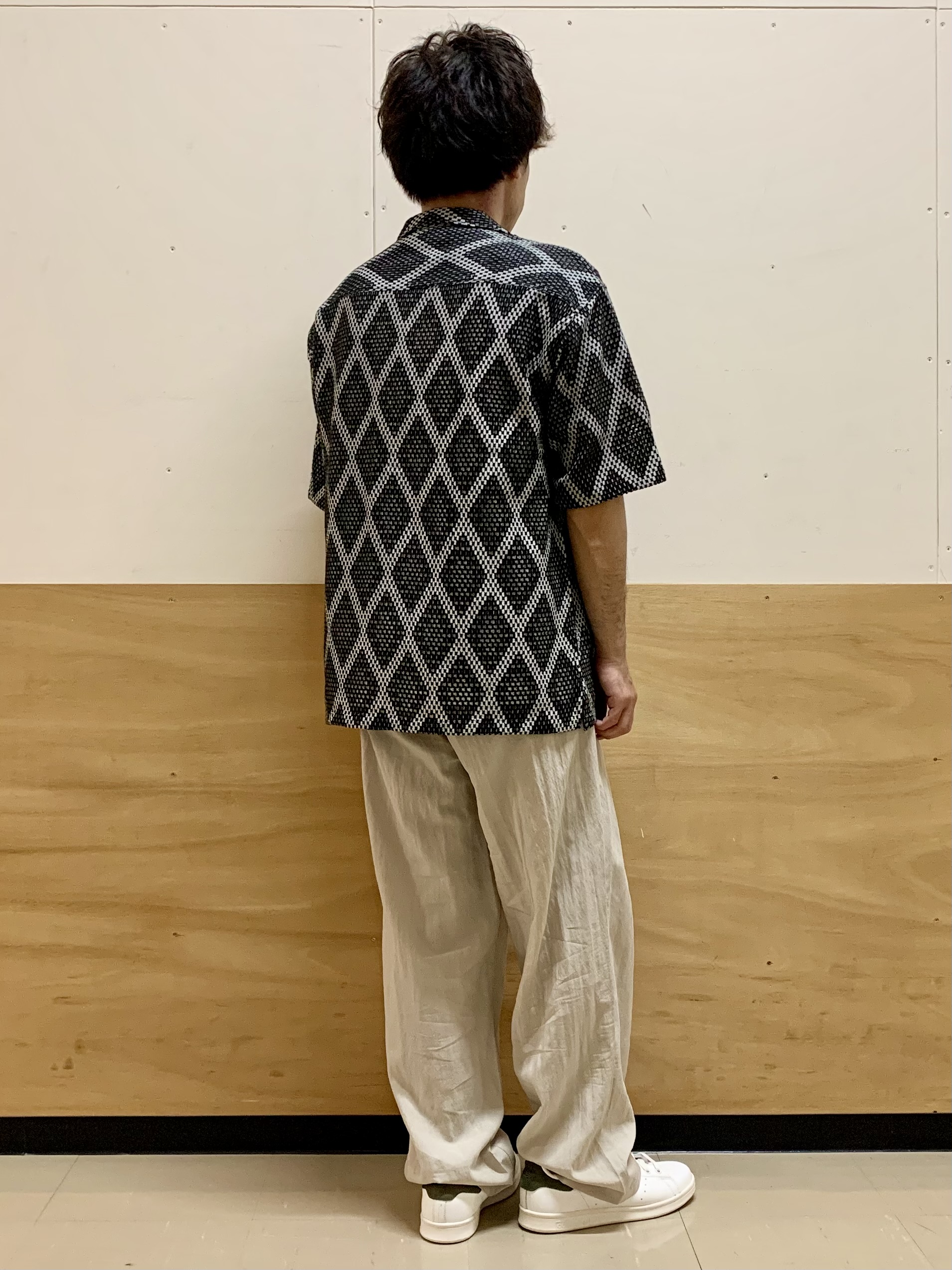 MATUさんの「THE SHOP TK｜アーガイル柄 レース半袖シャツ 洗濯機OK」を使ったコーディネート