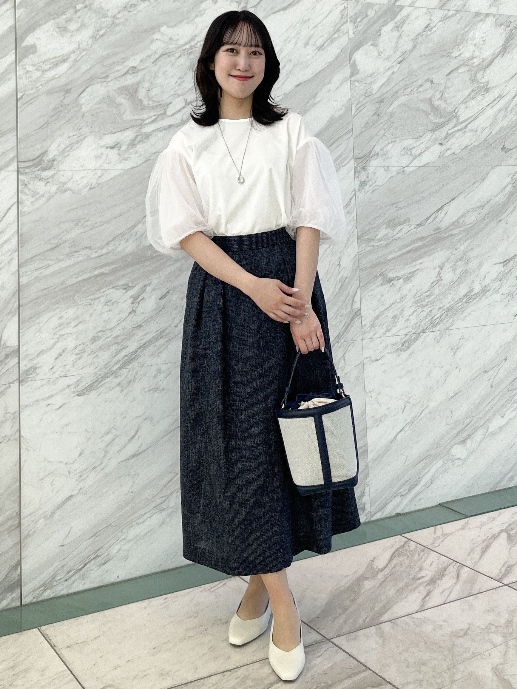 yukariさんの「Reflect｜【UVカット／接触冷感／吸水速乾】チュールスリーブプルオーバー」を使ったコーディネート
