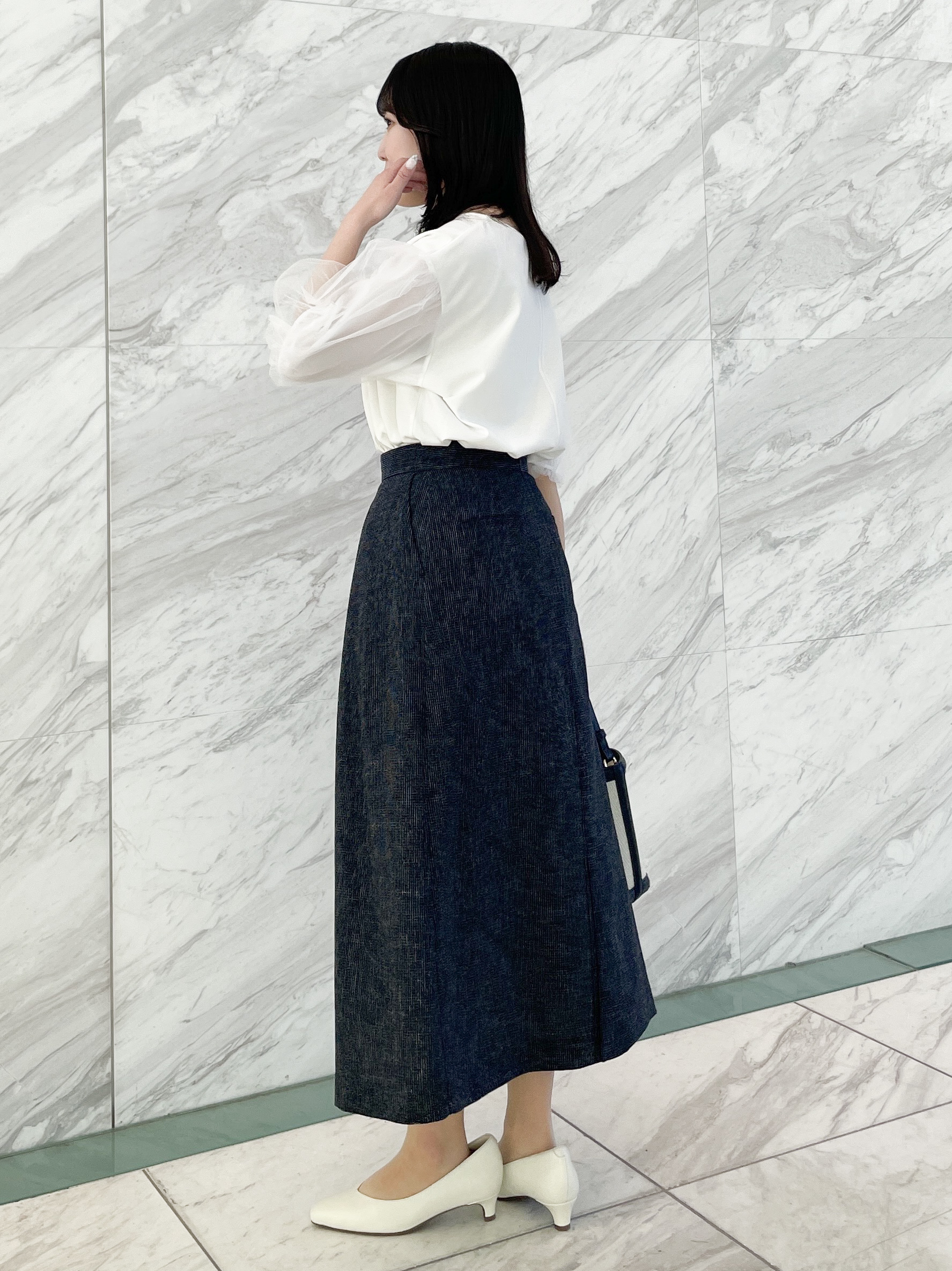 yukariさんの「Reflect｜【UVカット／接触冷感／吸水速乾】チュールスリーブプルオーバー」を使ったコーディネート