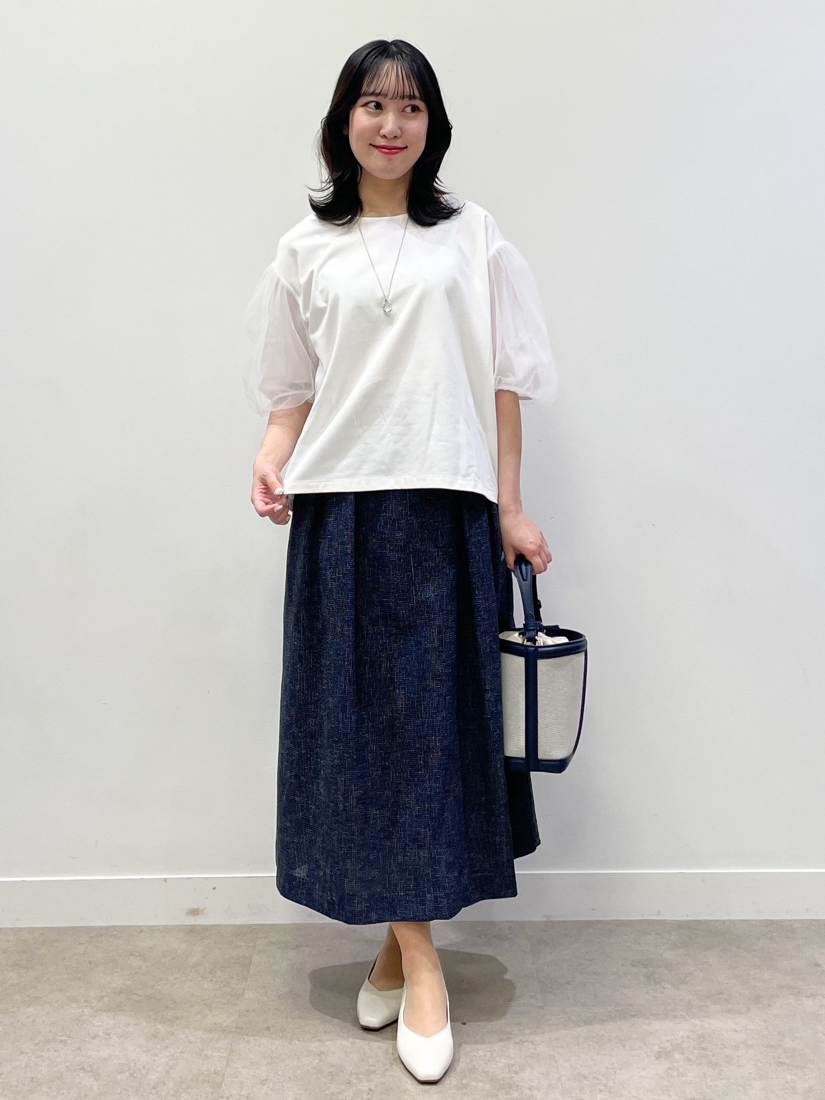 yukariさんの「Reflect｜【UVカット／接触冷感／吸水速乾】チュールスリーブプルオーバー」を使ったコーディネート