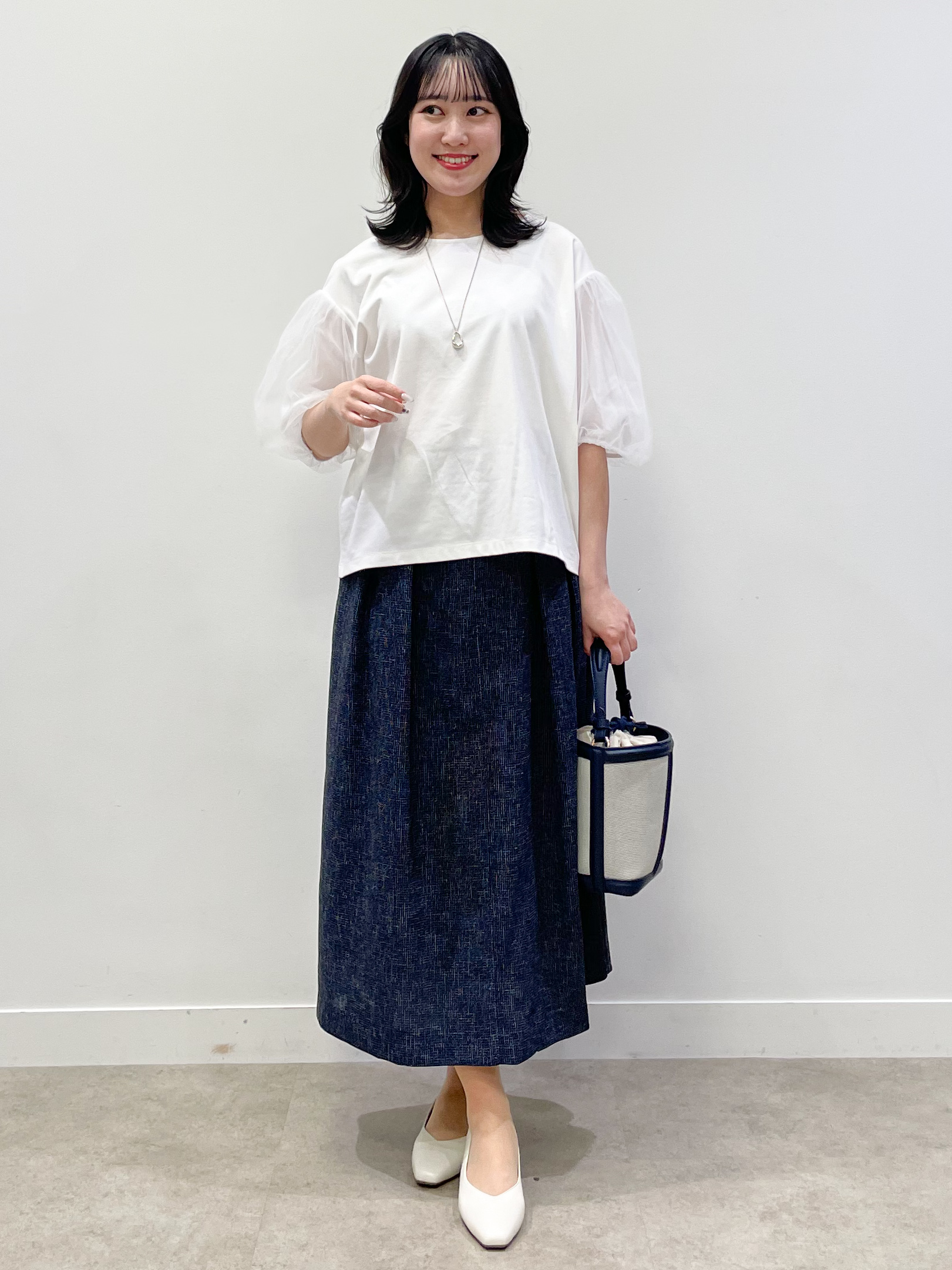 yukariさんの「Reflect｜【UVカット／接触冷感／吸水速乾】チュールスリーブプルオーバー」を使ったコーディネート