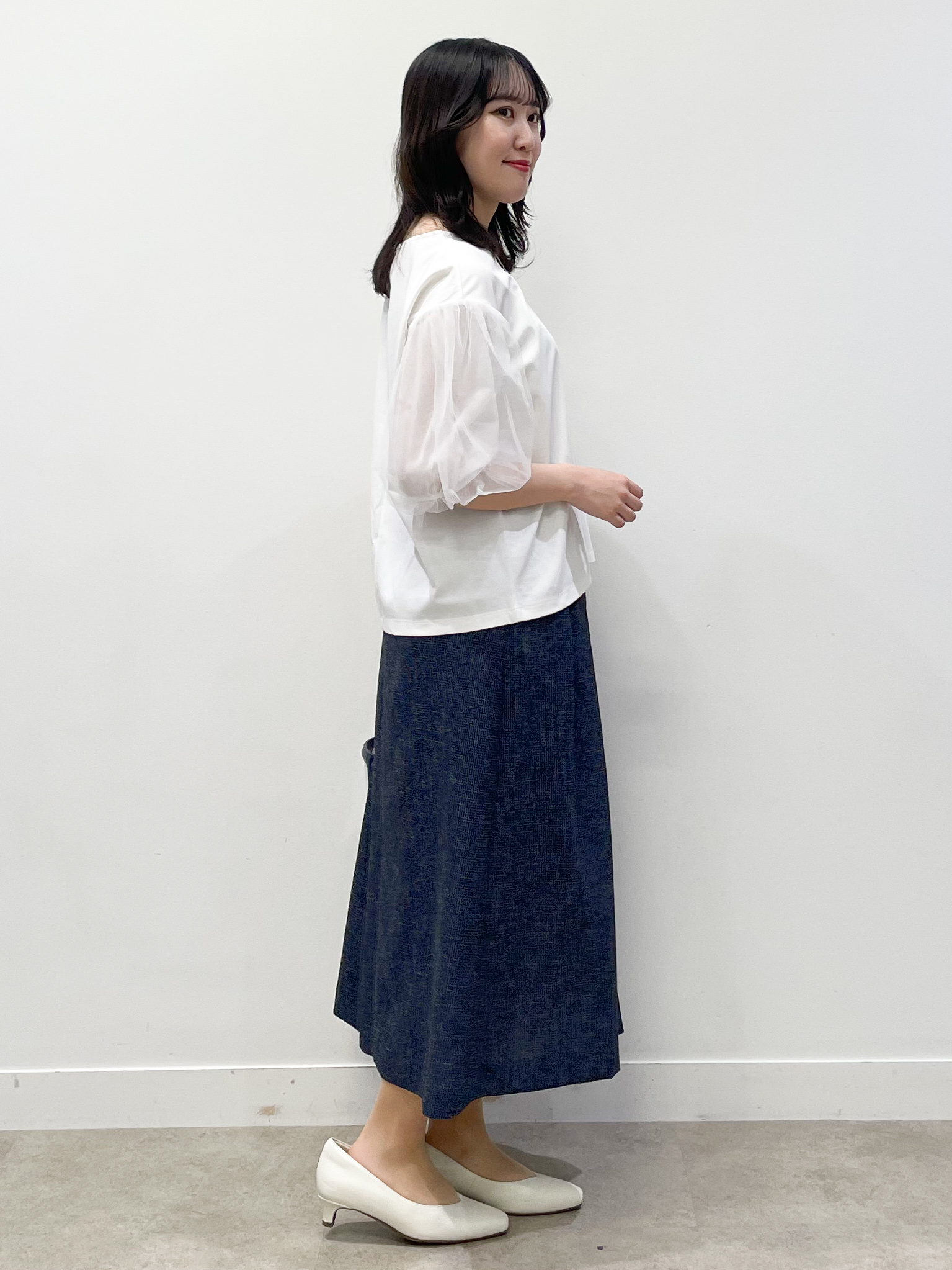 yukariさんの「Reflect｜【UVカット／接触冷感／吸水速乾】チュールスリーブプルオーバー」を使ったコーディネート