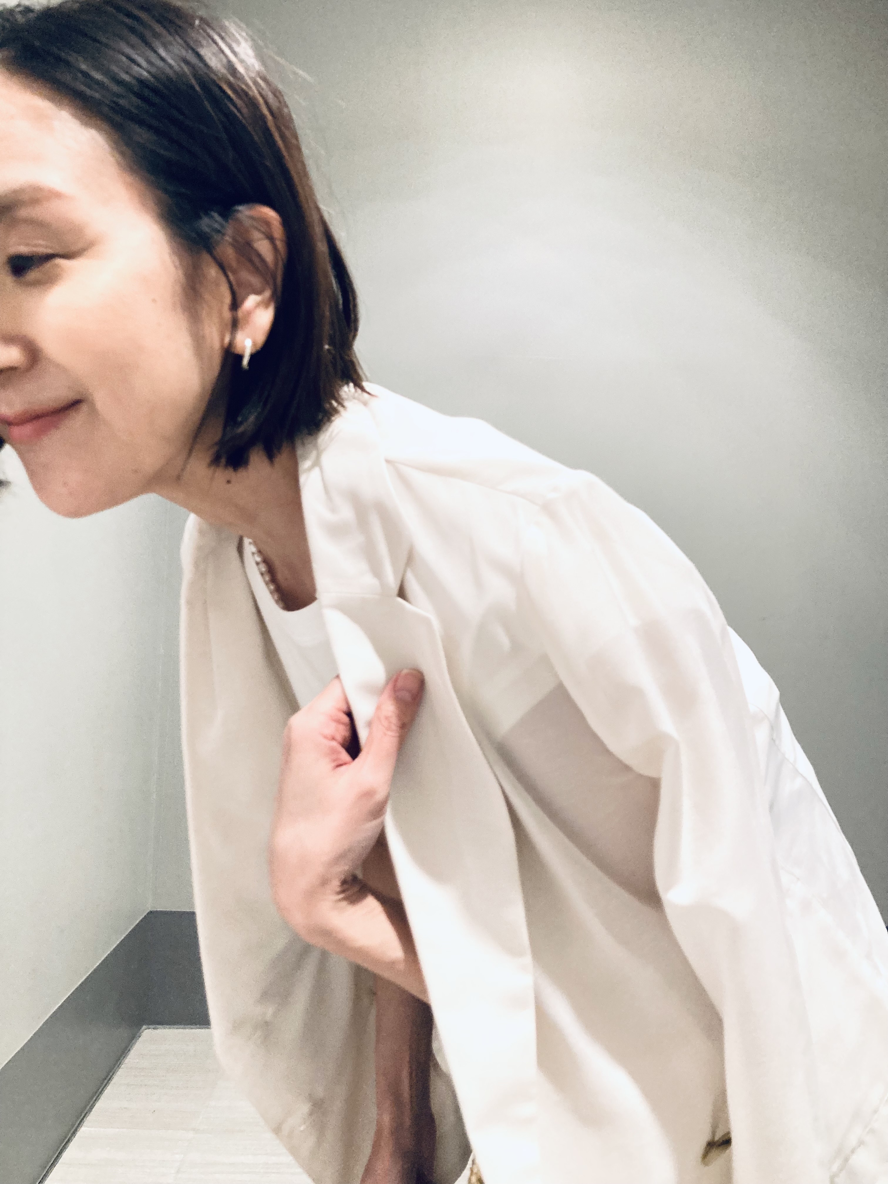 Furuさんの「DRESSTERIOR｜【接触冷感／抗菌防臭／消臭】アイスクリアコットンフレンチスリーブT」を使ったコーディネート