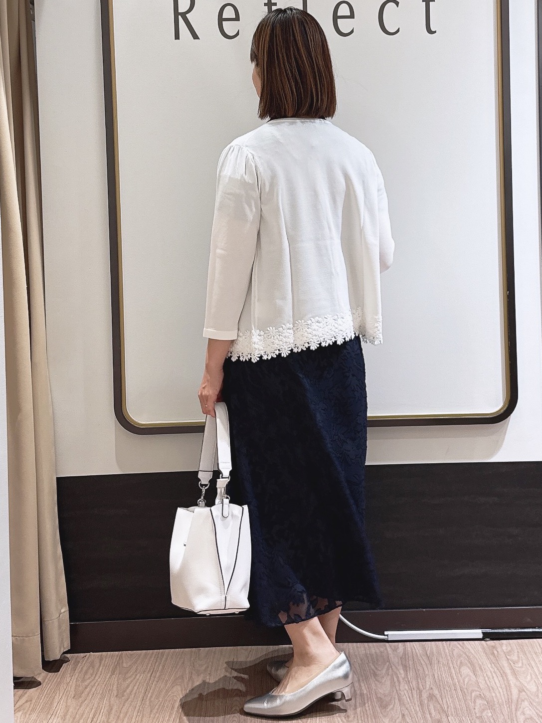 nekoさんの「Reflect｜レースデザイン ニットカーディガン」を使ったコーディネート