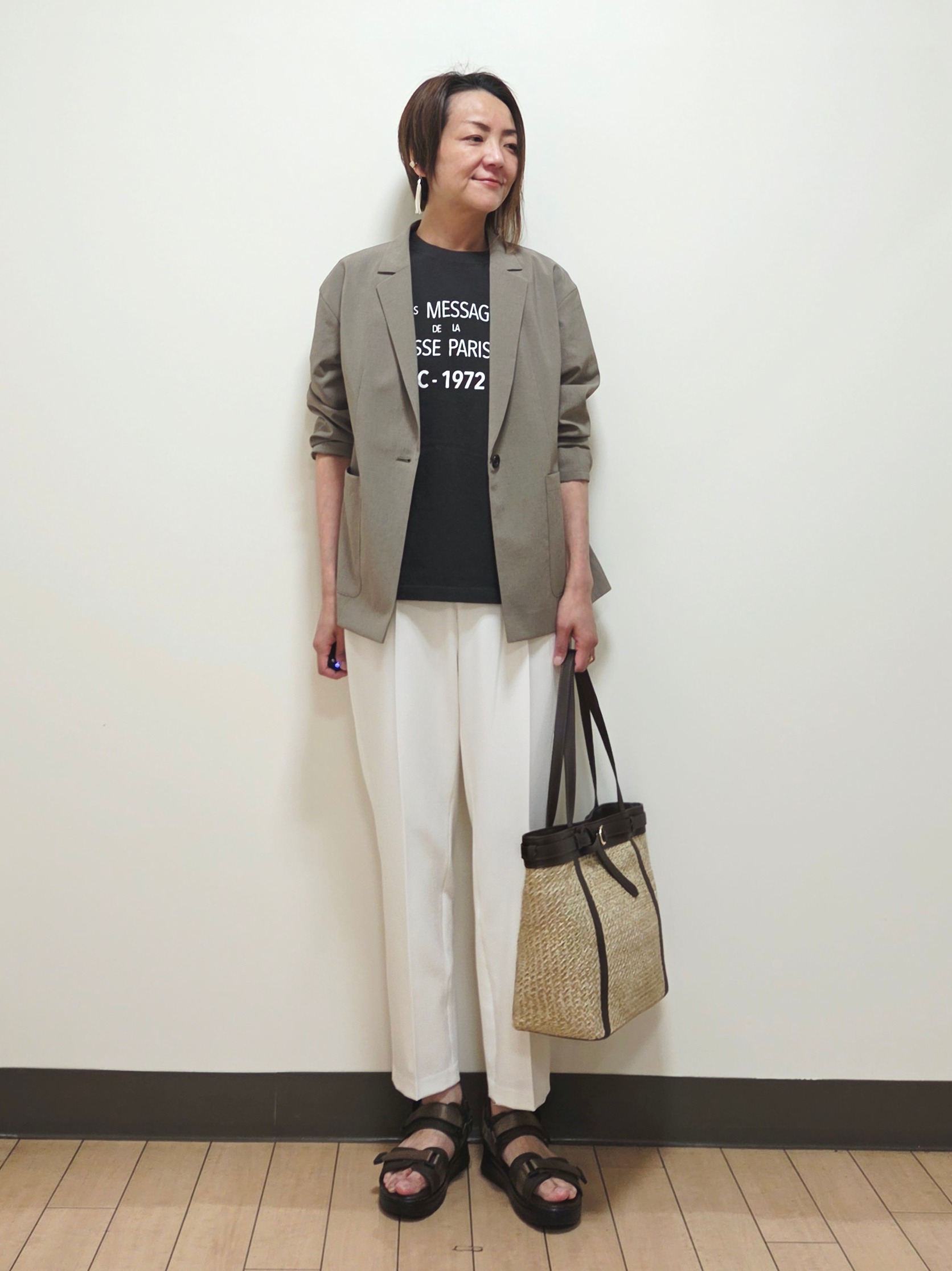 yuuさんの「Reflect｜【SS-4Lサイズ／接触冷感／シワになりにくい】リラクシーテーラードジャケット」を使ったコーディネート