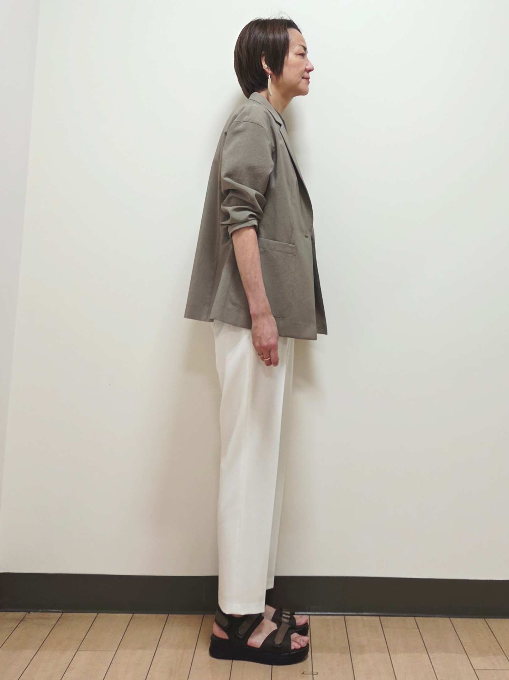yuuさんの「Reflect｜【SS-4Lサイズ／接触冷感／シワになりにくい】リラクシーテーラードジャケット」を使ったコーディネート
