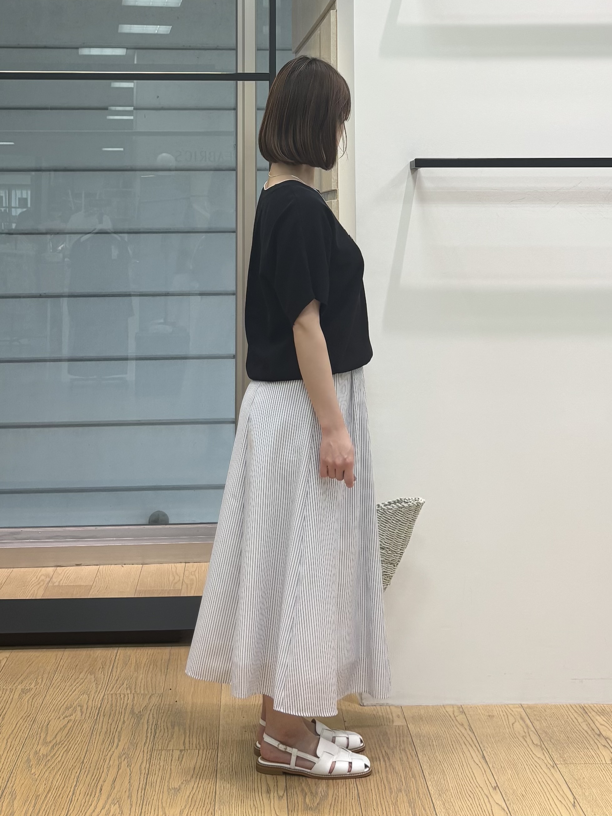 asamiさんの「INDIVI｜【洗える／コットン】ドライタッチさらりニットT」を使ったコーディネート