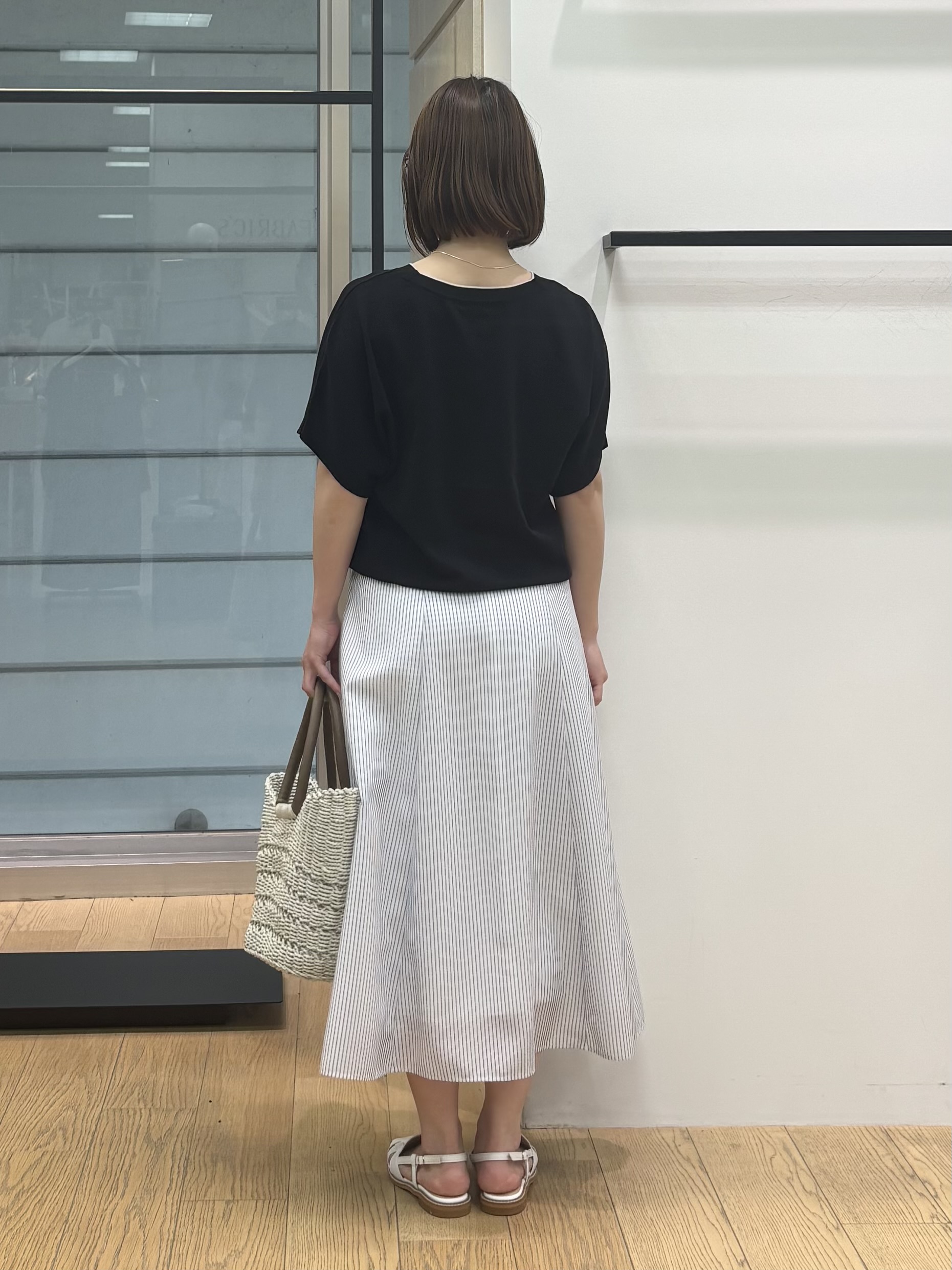 asamiさんの「INDIVI｜【洗える／コットン】ドライタッチさらりニットT」を使ったコーディネート
