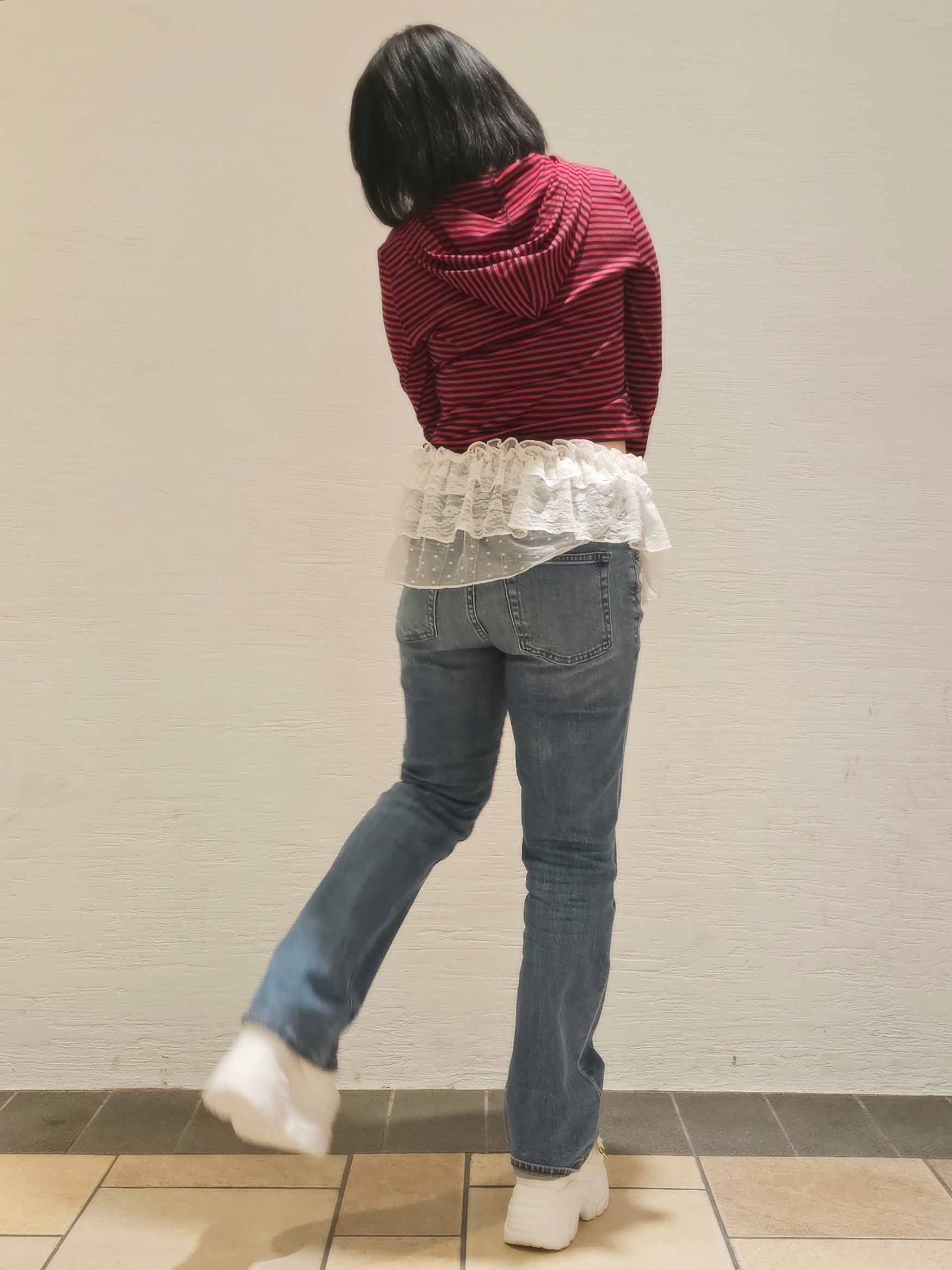 ayaneさんの「ESPERANZA｜ベルテッド厚底スニーカー」を使ったコーディネート