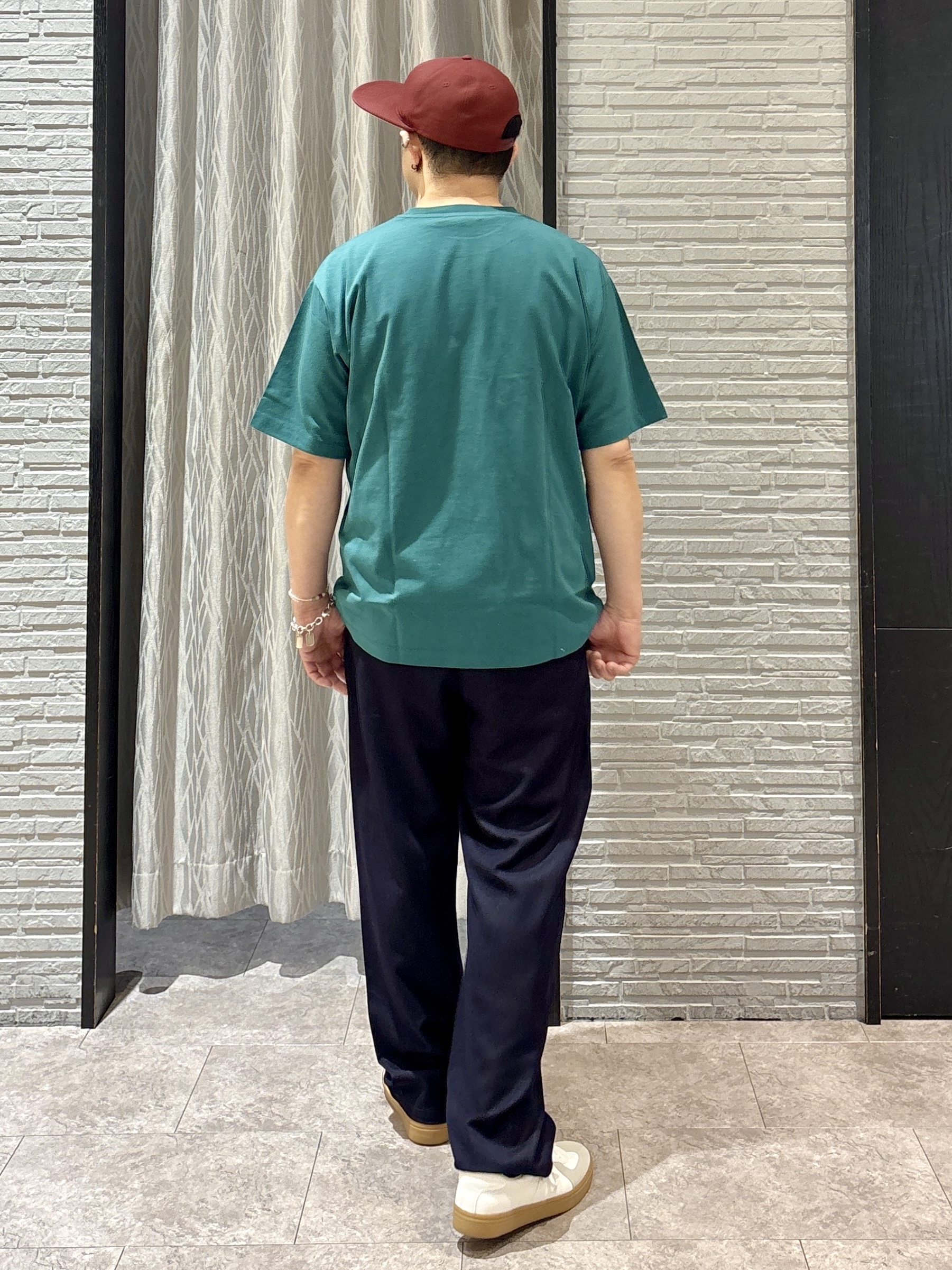 Pーyamaさんの「THE SHOP TK｜アーガイル柄 レース半袖シャツ 洗濯機OK」を使ったコーディネート
