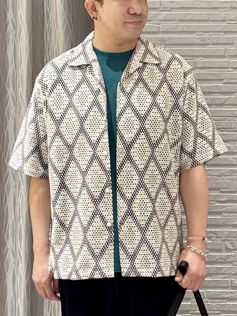 Pーyamaさんの「THE SHOP TK｜アーガイル柄 レース半袖シャツ 洗濯機OK」を使ったコーディネート