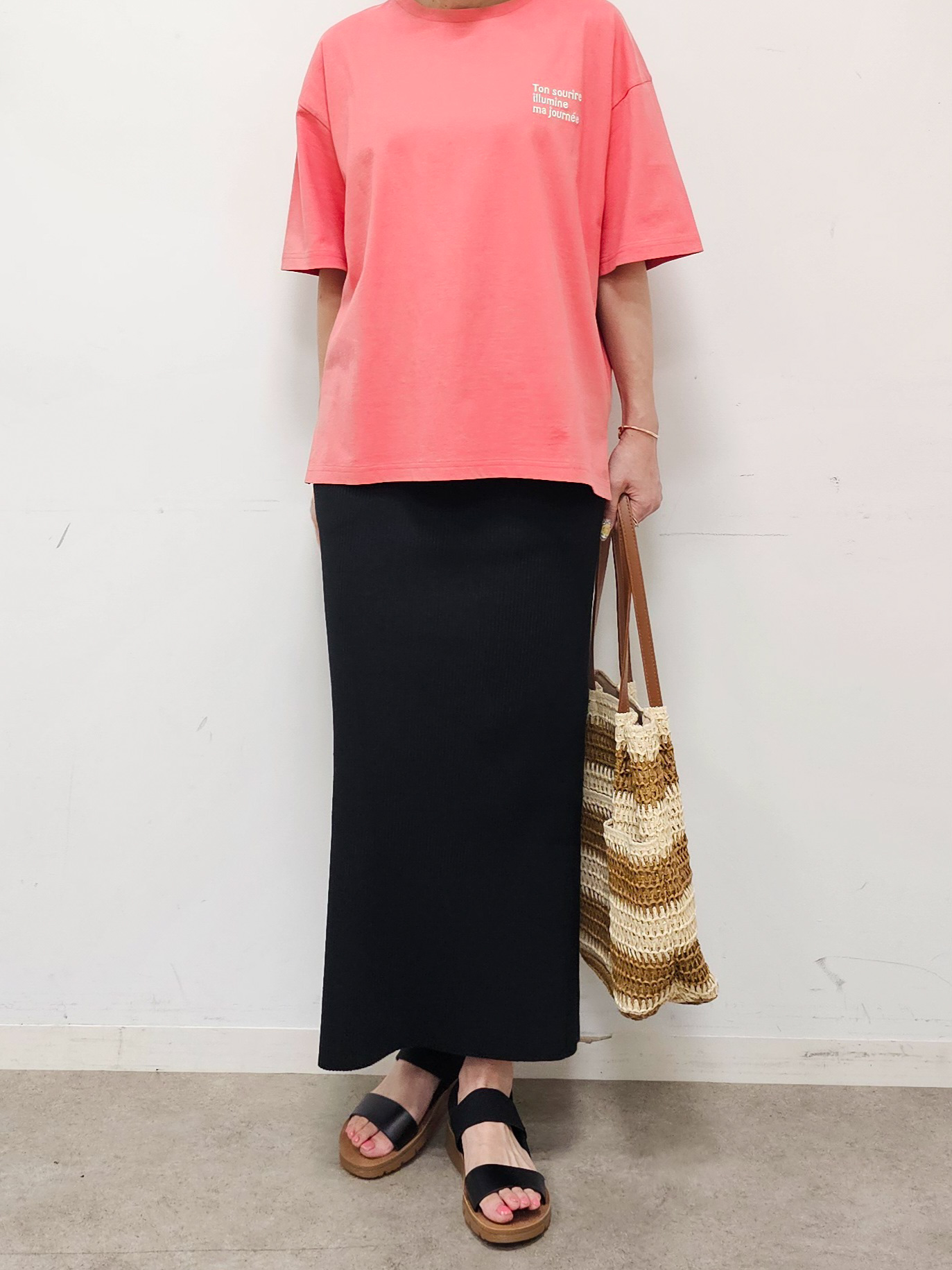 ゆゆさんの「SHOO･LA･RUE｜【綿100%/S-LL/プチプラ】ゆるシルエット シンプルTシャツ」を使ったコーディネート