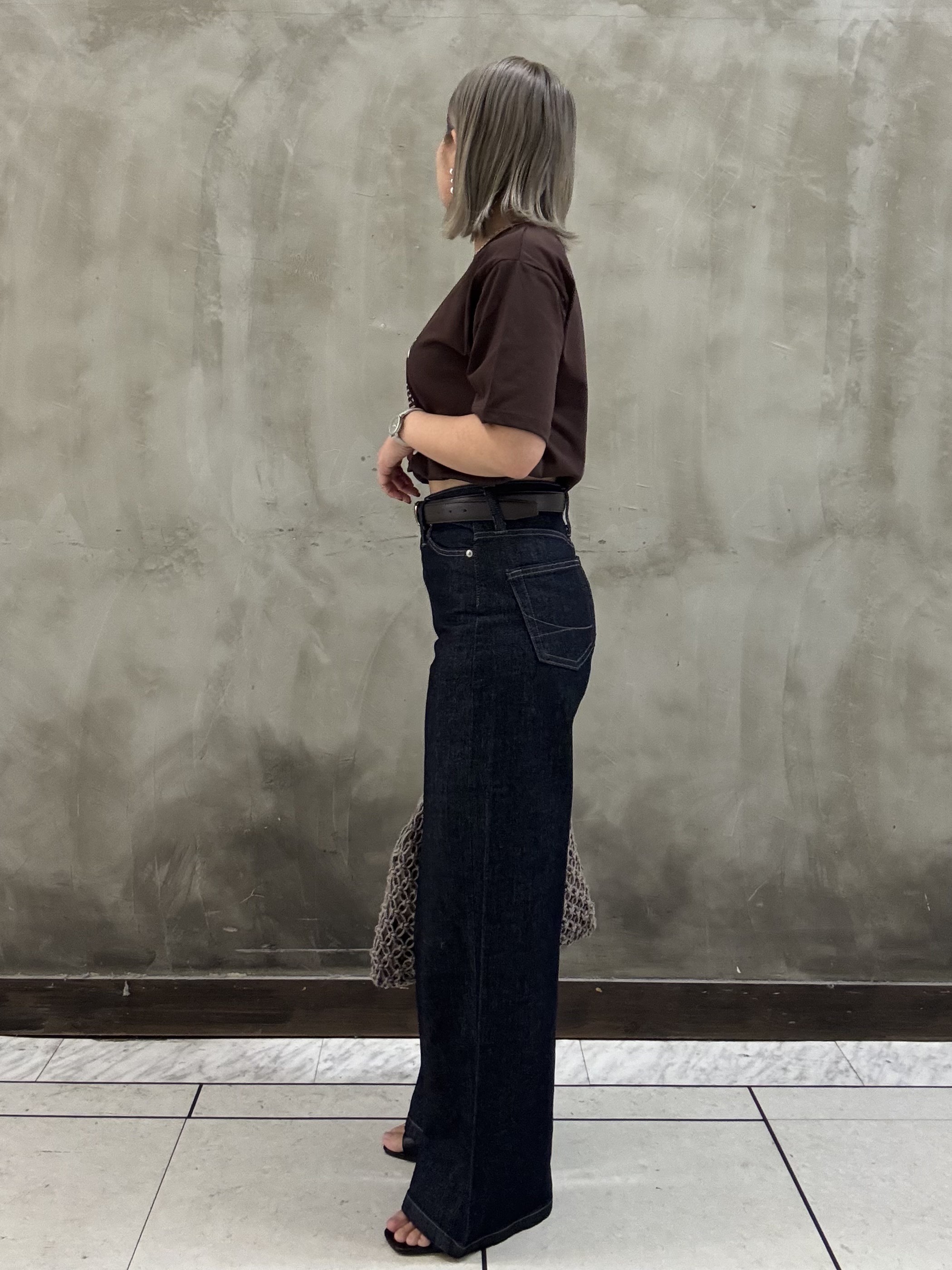 minaさんの「grove｜【UVカット/接触冷感】プリントアソート5分袖Tシャツ」を使ったコーディネート