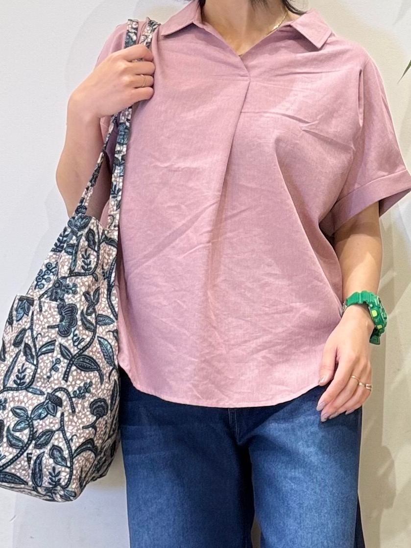 misakiさんの「SHOO･LA･RUE｜【ひんやり/UV】インせず着られる フレンチリネンスキッパーシャツ」を使ったコーディネート