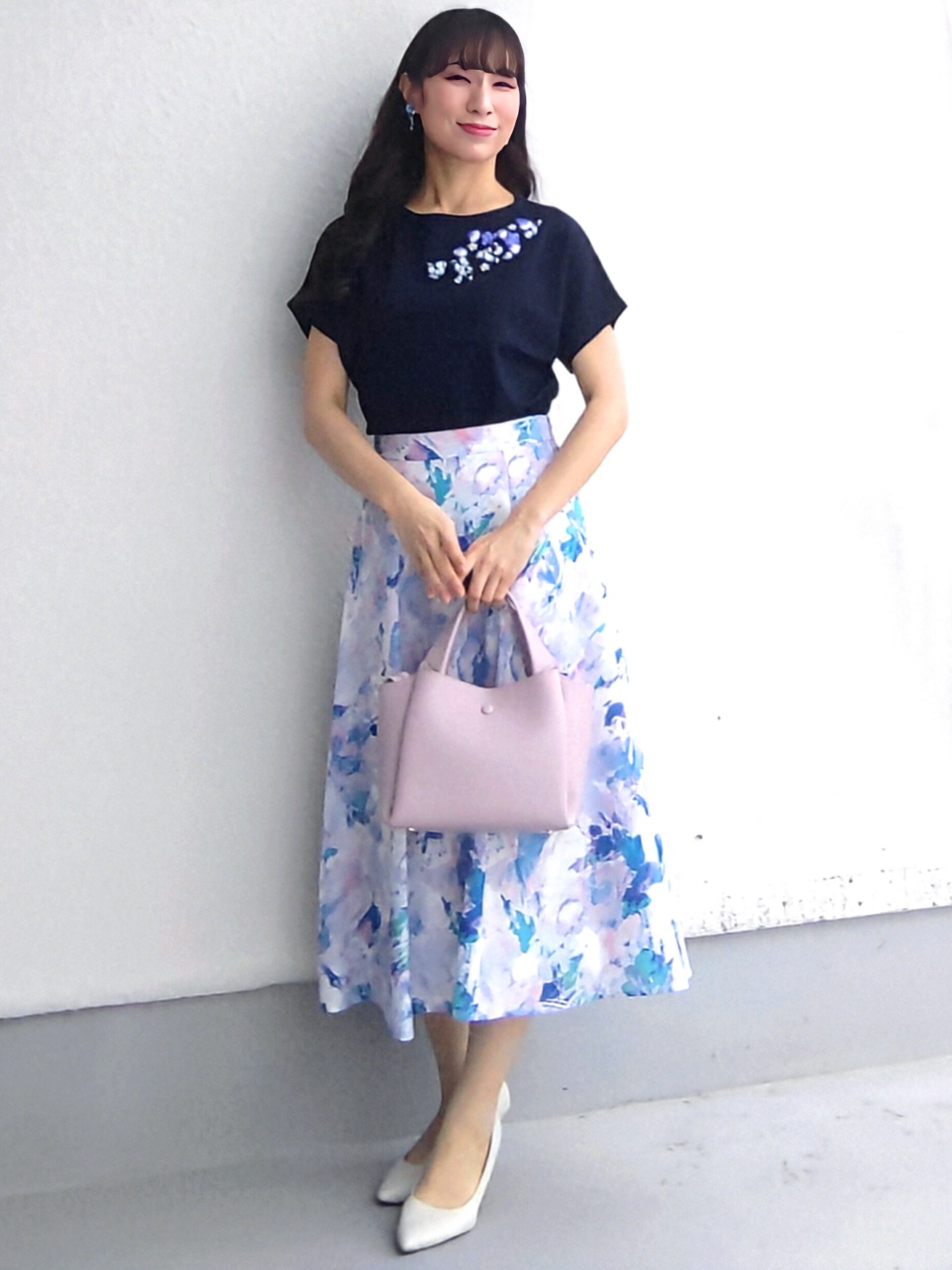 keinaさんの「SunaUna｜【SS～Lサイズ展開／スパンコール・ビジュー・刺繍】クラフトニット」を使ったコーディネート