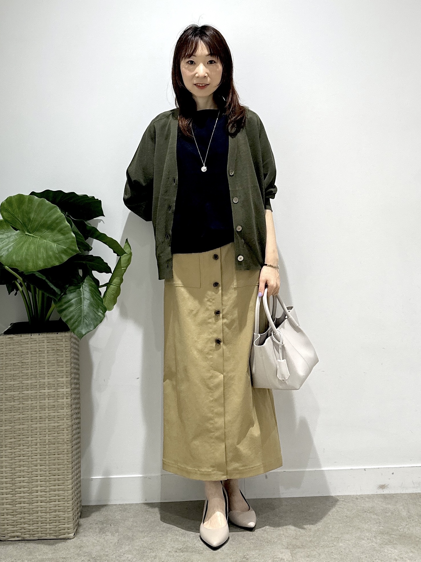 Miwaさんの「UNTITLED｜【接触冷感/汗染み防止/吸水速乾/UVカット】シャーリングプルオーバー」を使ったコーディネート