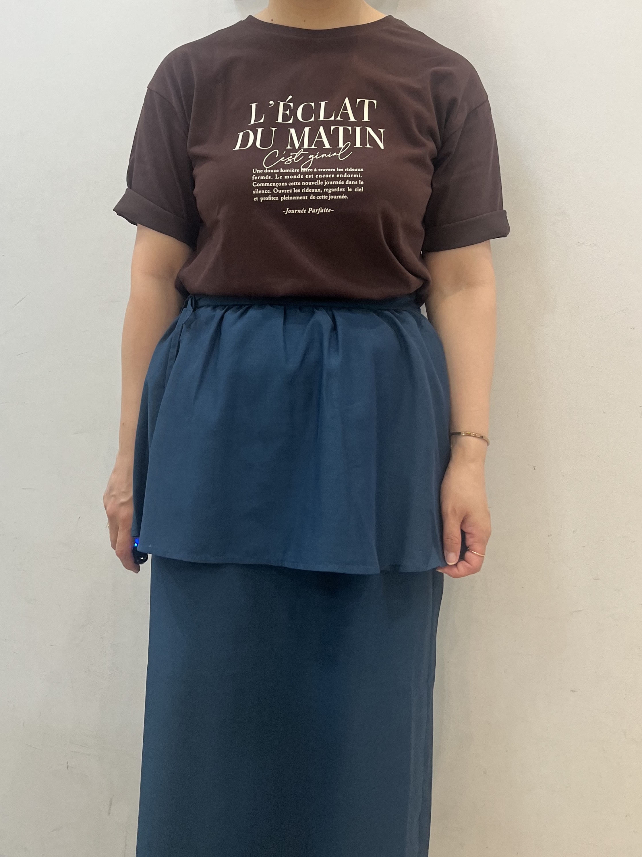 YOさんの「grove｜【UVカット/接触冷感】プリントアソート5分袖Tシャツ」を使ったコーディネート