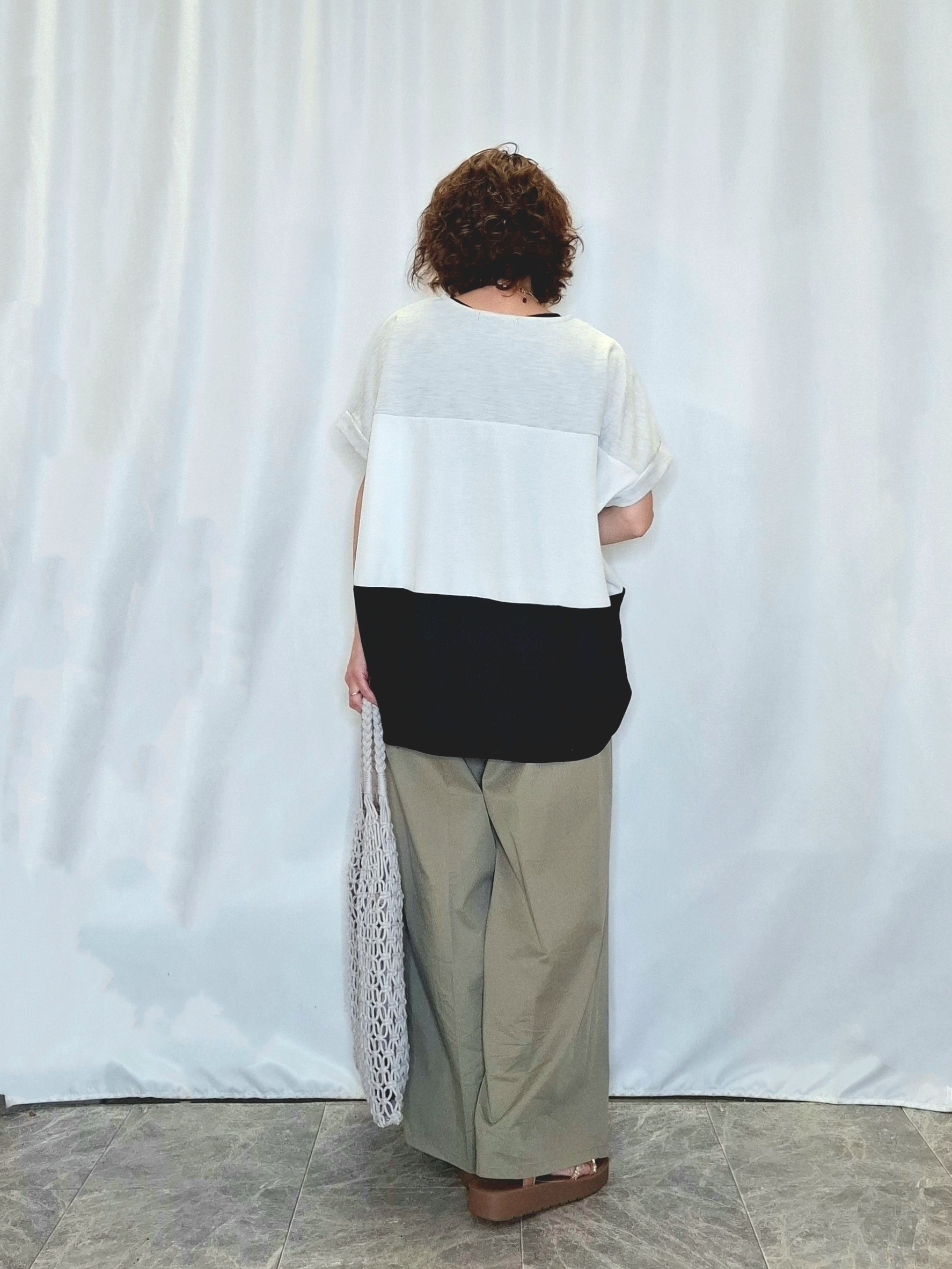 ぬーさんの「SHOO･LA･RUE｜【S-LL/洗濯機可/体型カバー】1枚で主役になる 3段切替 ドルマンＴシャツ」を使ったコーディネート