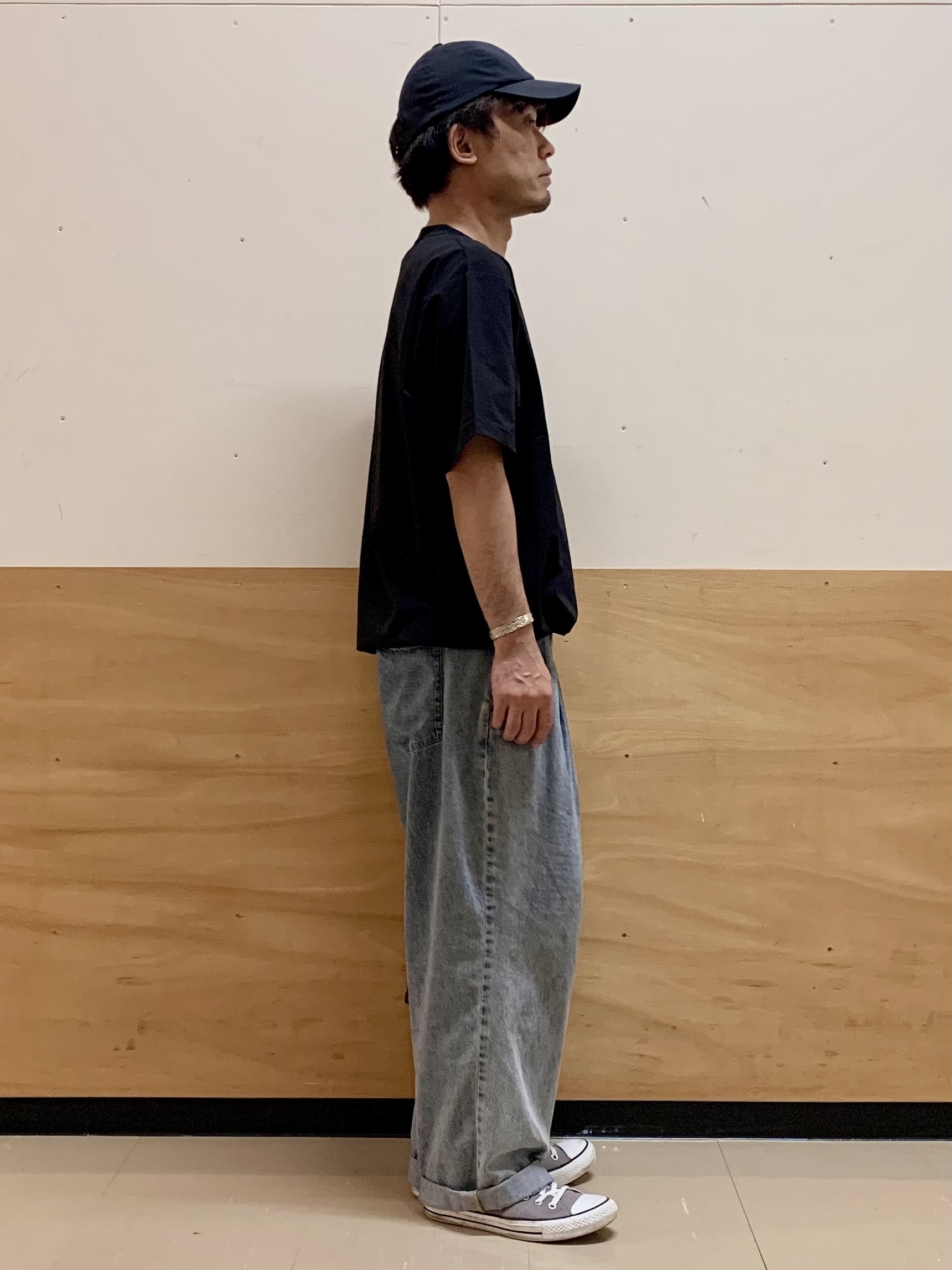 MATUさんの「THE SHOP TK｜【KURO】 ポリバレント ドローコード付き 半袖Tシャツ 接触冷感/UVカット/洗濯機OK」を使ったコーディネート