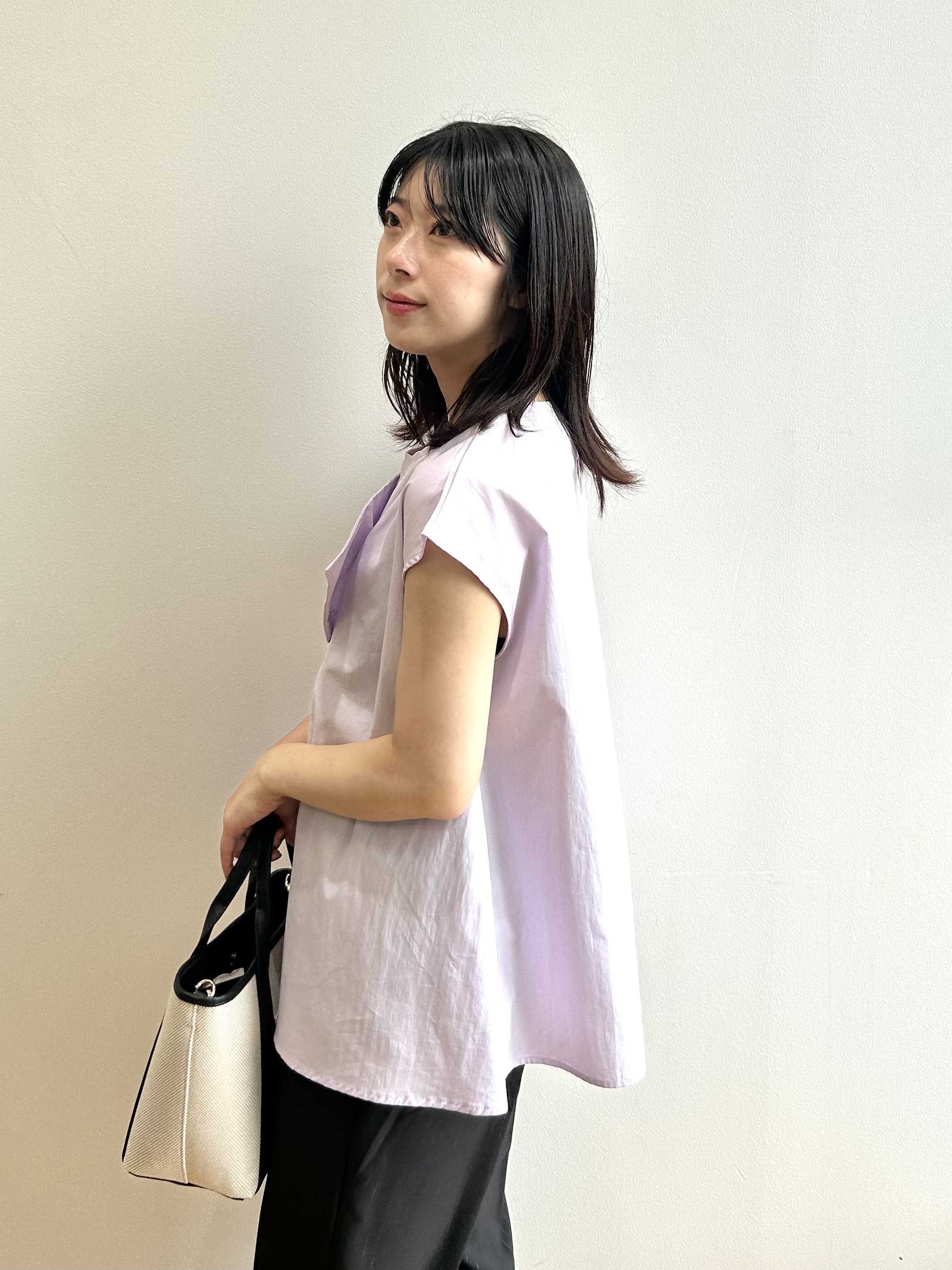 RINAさんの「OPAQUE.CLIP｜リボンモチーフブラウス【洗濯機洗い可】」を使ったコーディネート