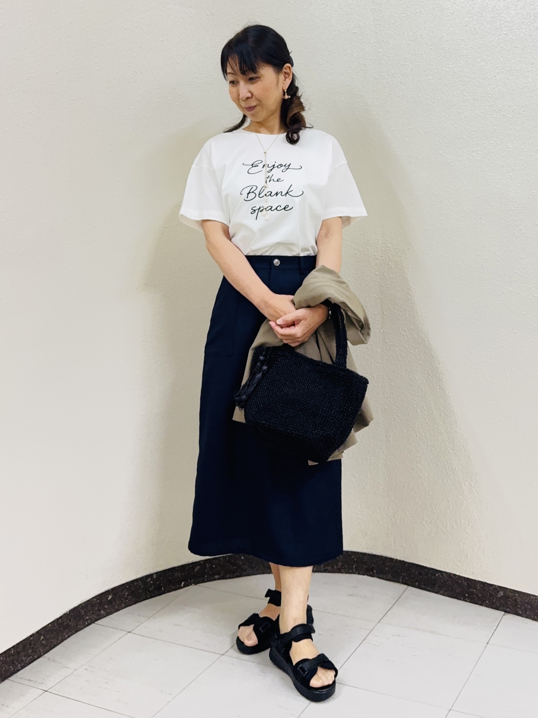 ⭐︎Eimi⭐︎さんの「Reflect｜【SS-4Lサイズ／接触冷感／シワになりにくい】リラクシーテーラードジャケット」を使ったコーディネート