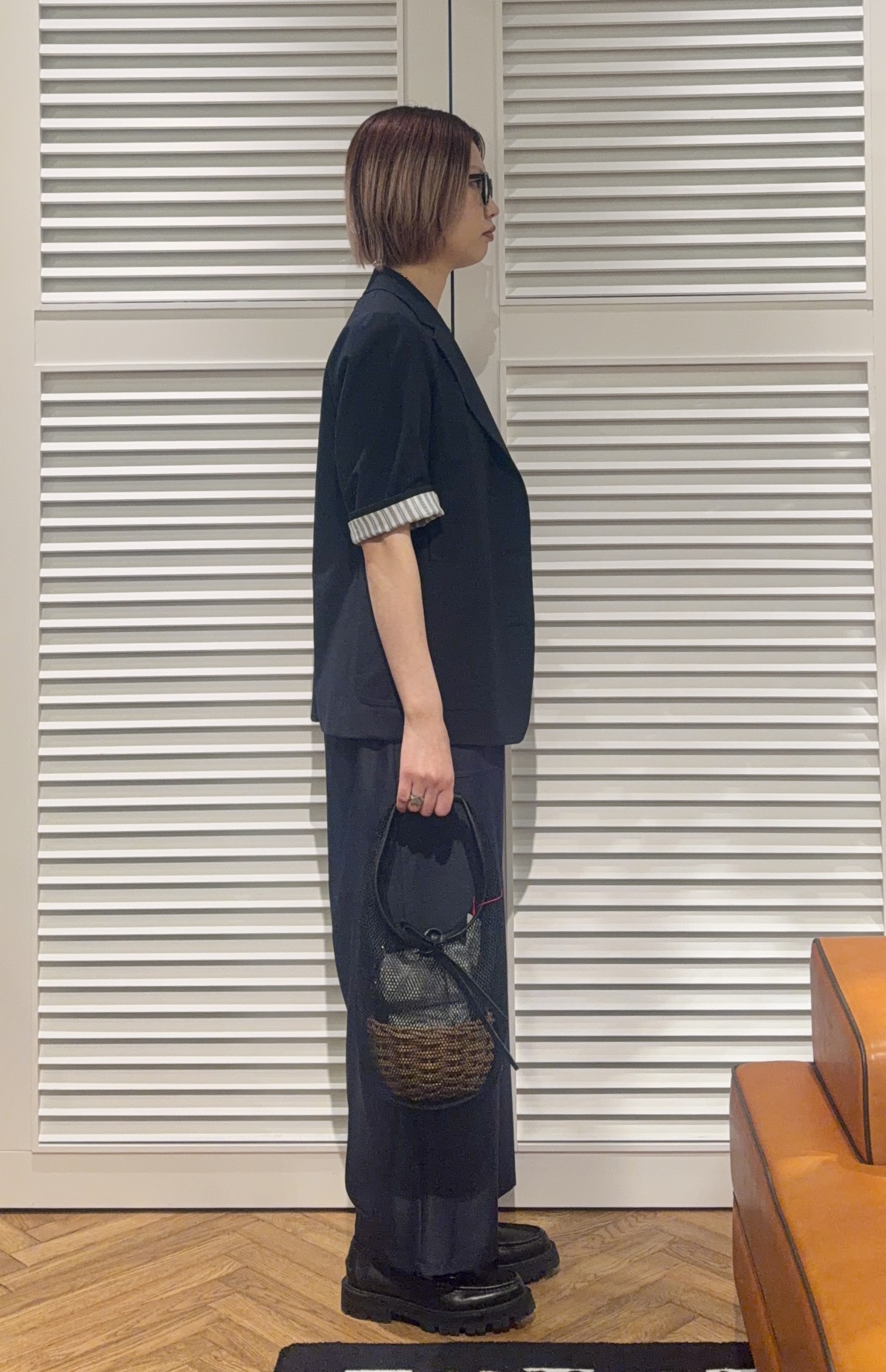 renaさんの「DRESSTERIOR｜【接触冷感/セットアップ可】 2WAYストレッチスリークオータージャケット」を使ったコーディネート
