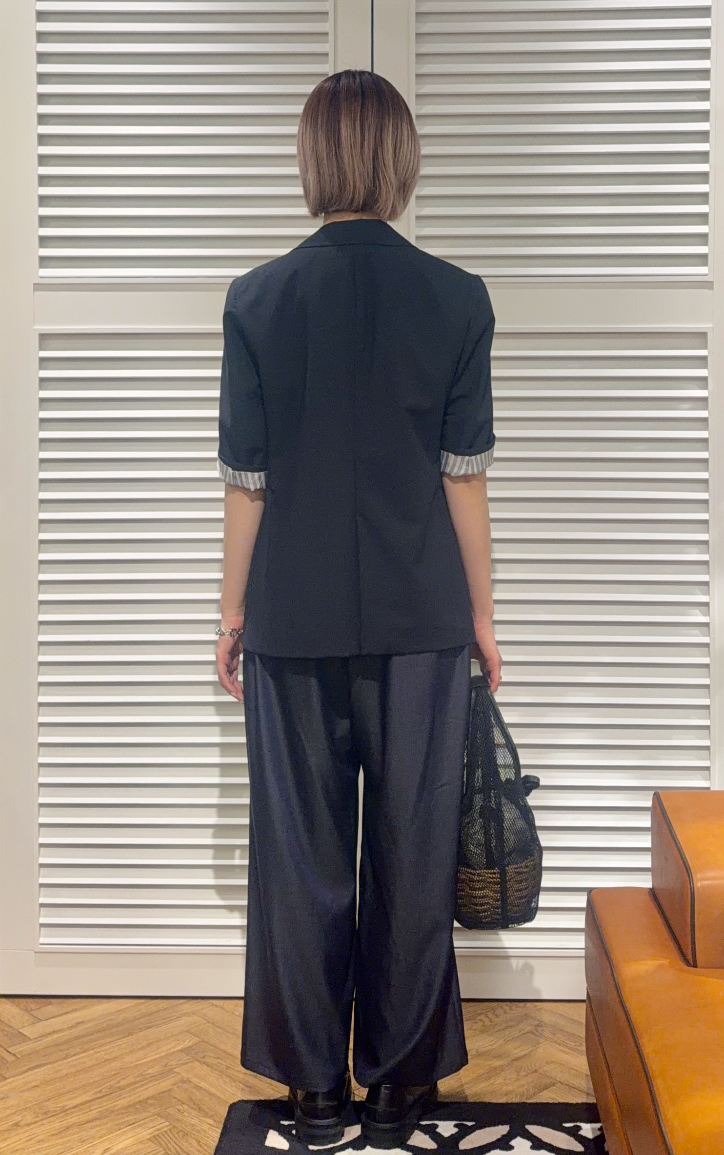 renaさんの「DRESSTERIOR｜【接触冷感/セットアップ可】 2WAYストレッチスリークオータージャケット」を使ったコーディネート