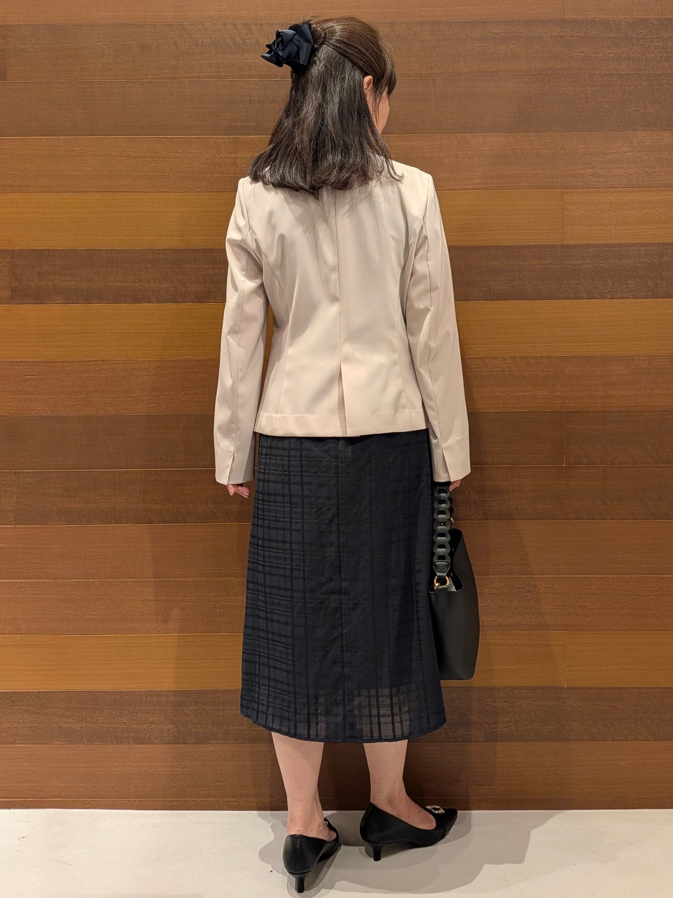 momoさんの「OPAQUE.CLIP｜【接触冷感／吸水速乾】セットアップ対応ストレッチテーラードジャケット《イージーアイロン／洗濯機OK／」を使ったコーディネート