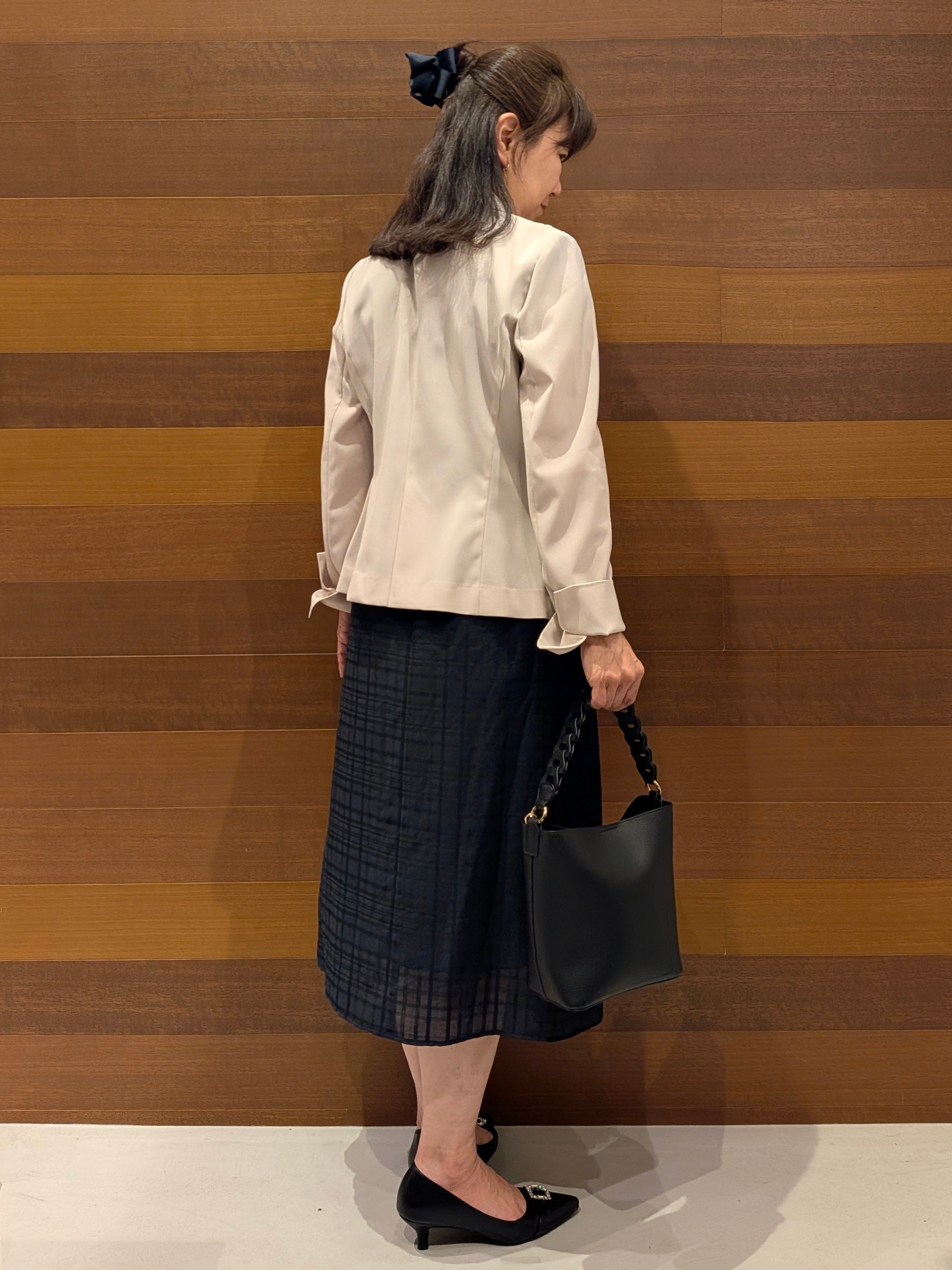 momoさんの「OPAQUE.CLIP｜【接触冷感／吸水速乾】セットアップ対応ストレッチテーラードジャケット《イージーアイロン／洗濯機OK／」を使ったコーディネート