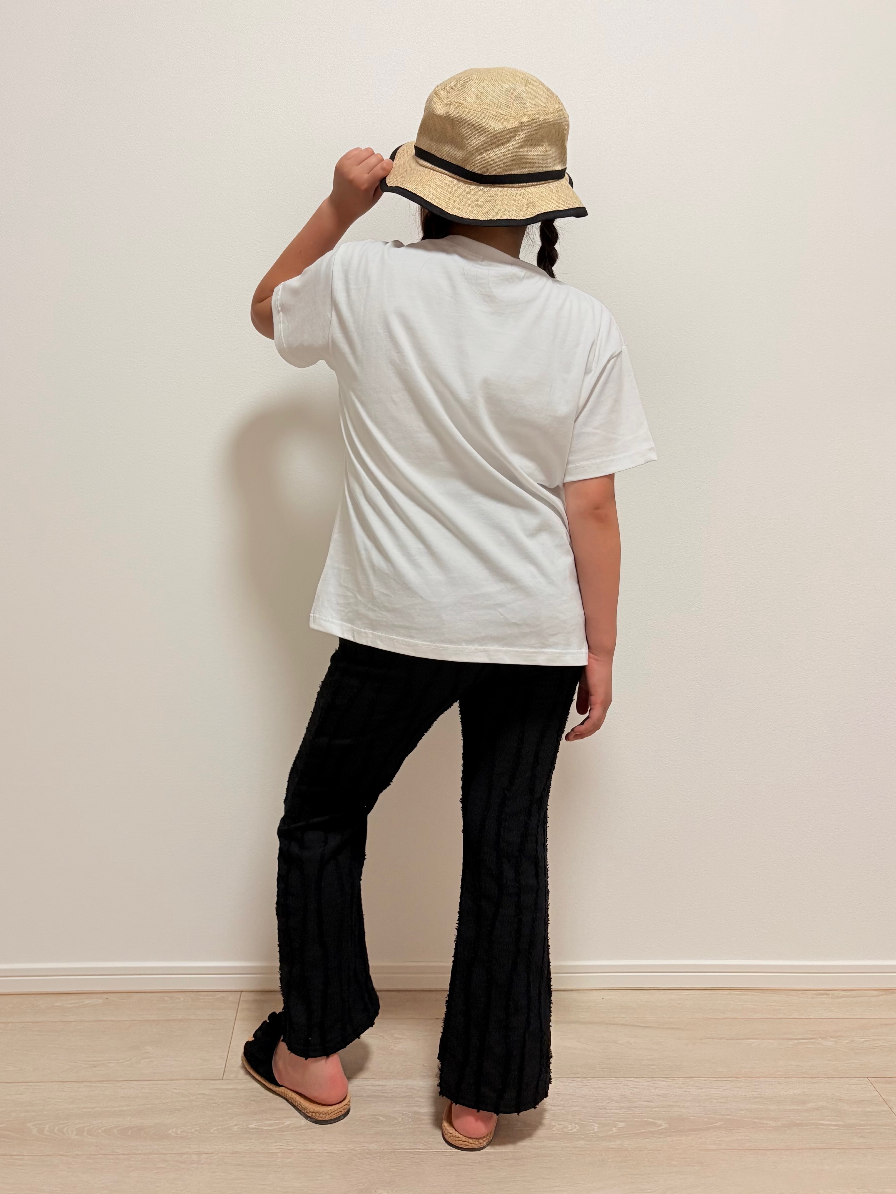 YUMIさんの「SHOO･LA･RUE｜【100-150cm】ギンガムリボンTシャツ」を使ったコーディネート