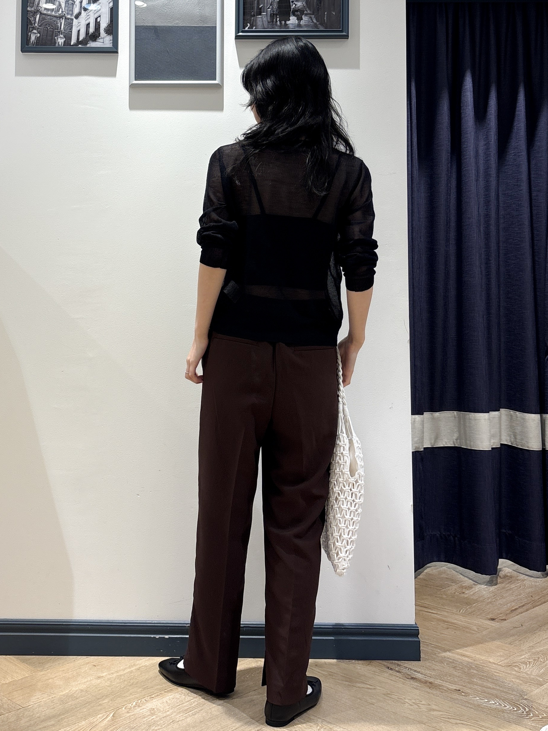 ayakaさんの「grove｜高評価！【洗える/名品】大人の透け感、シアーカーディガン」を使ったコーディネート