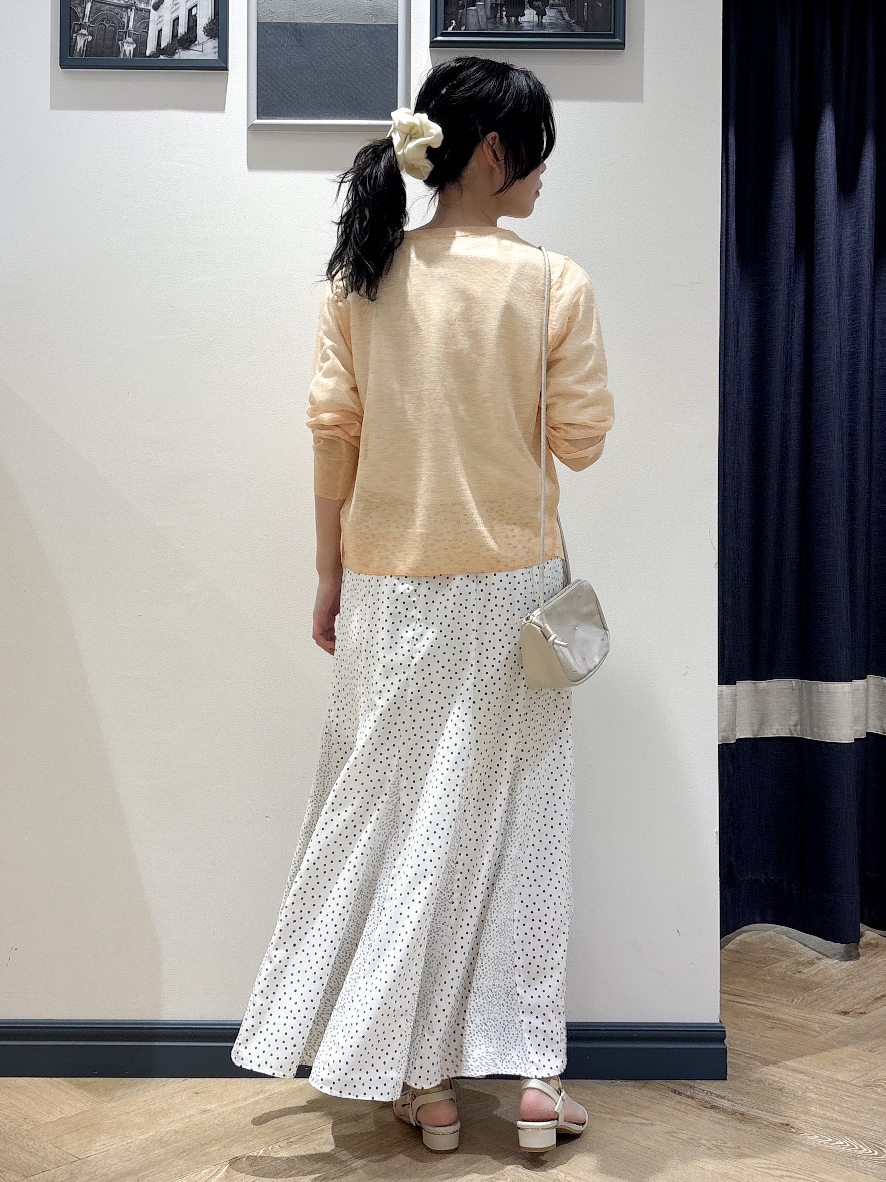 ayakaさんの「grove｜高評価！【洗える/名品】大人の透け感、シアーカーディガン」を使ったコーディネート