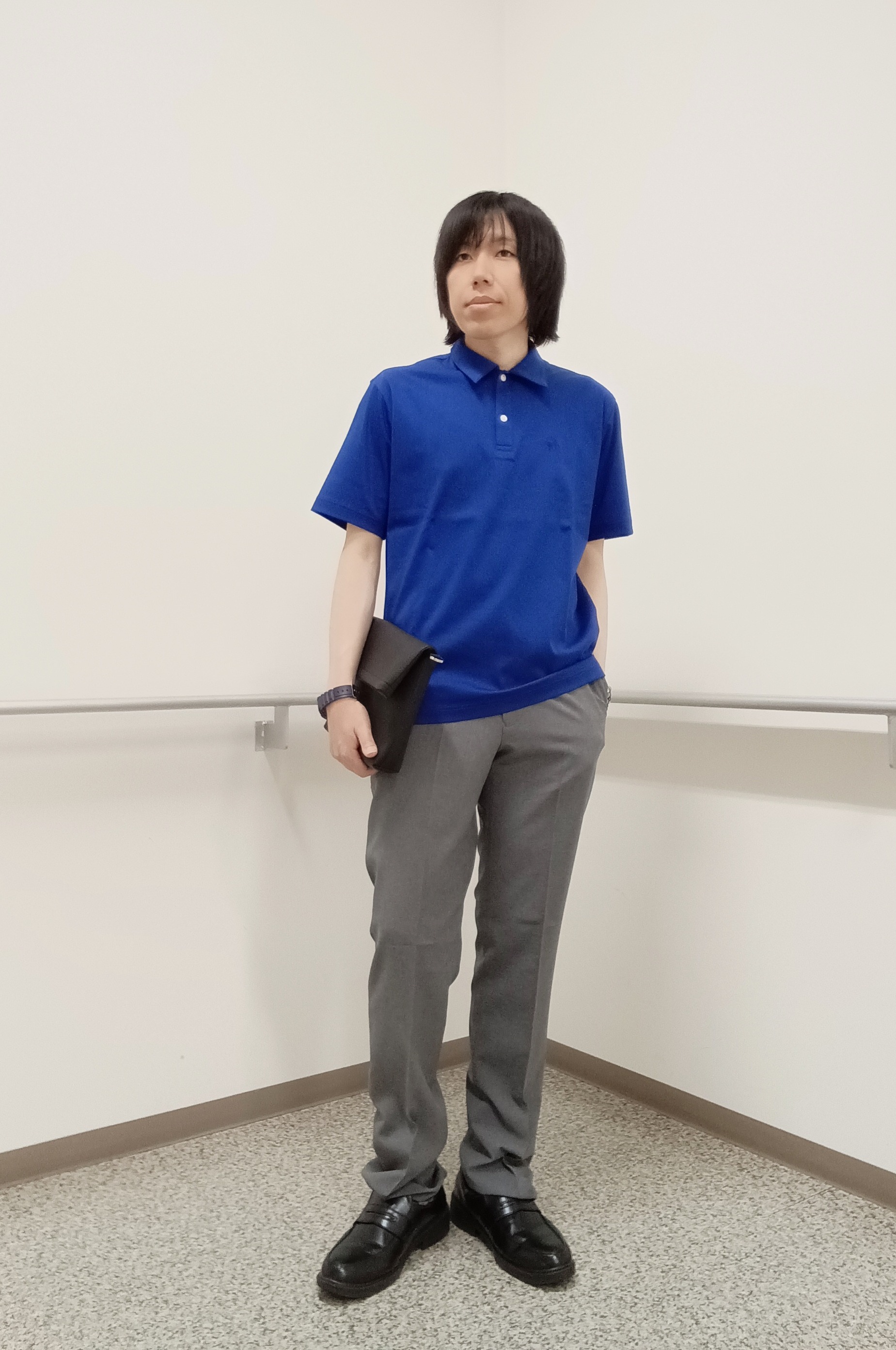 moritaさんの「TAKEO KIKUCHI｜【接触冷感】アイスクリアコットン ワンポイント ポロシャツ」を使ったコーディネート